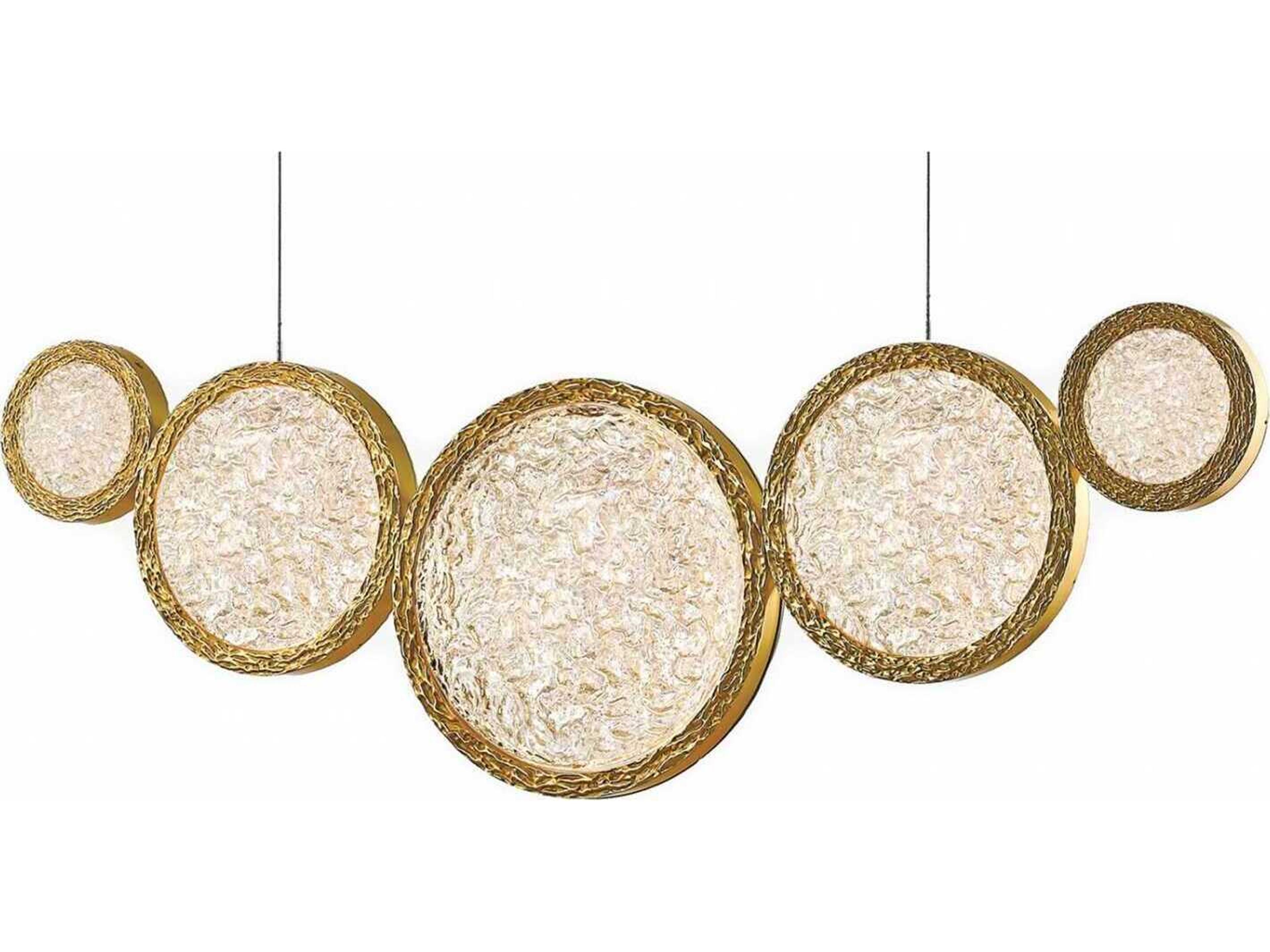 Avenue Lighting Bottega Polished Brass Round Island Pendant