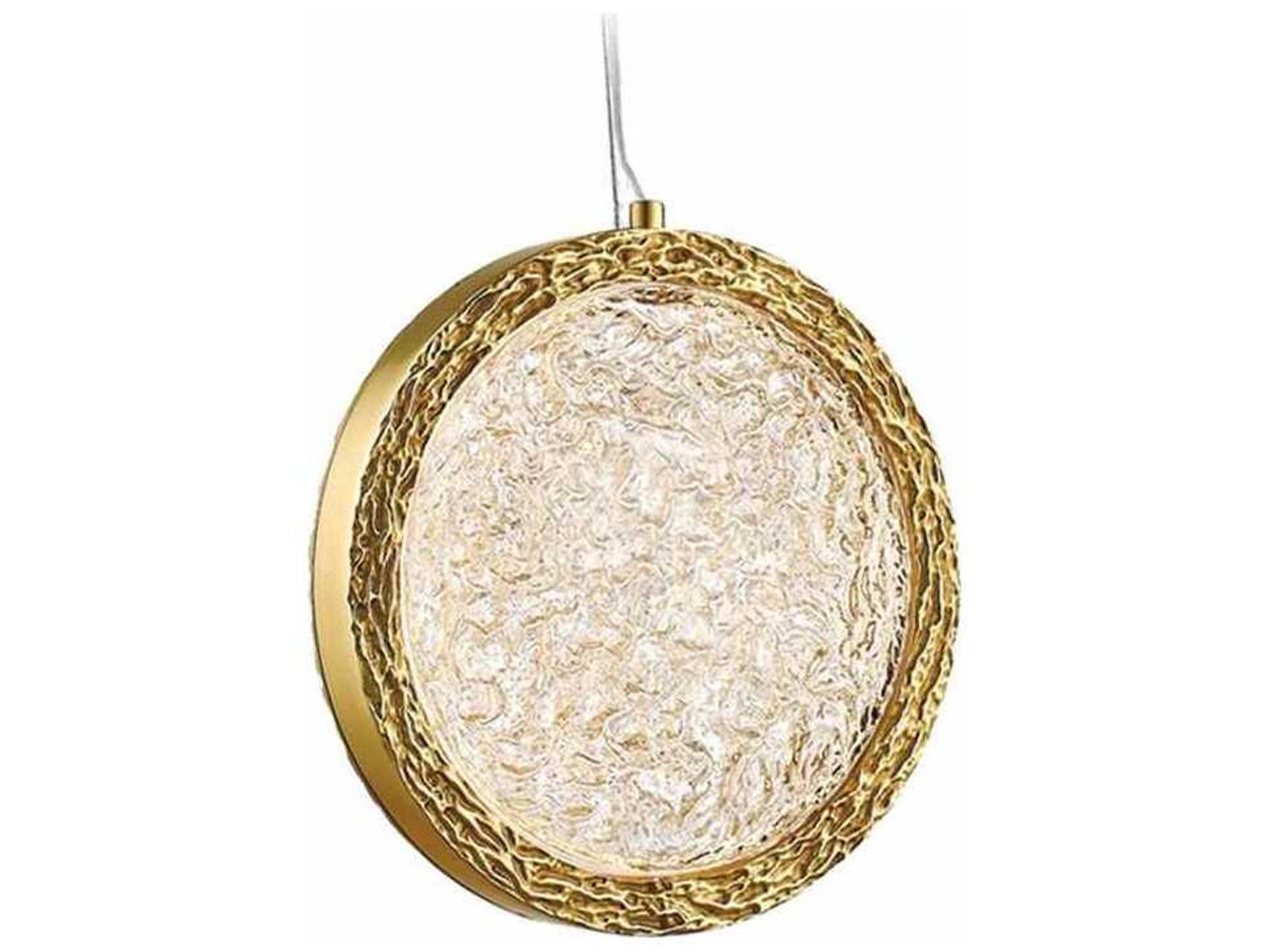 Avenue Lighting Bottega Polished Brass Round Mini Pendant