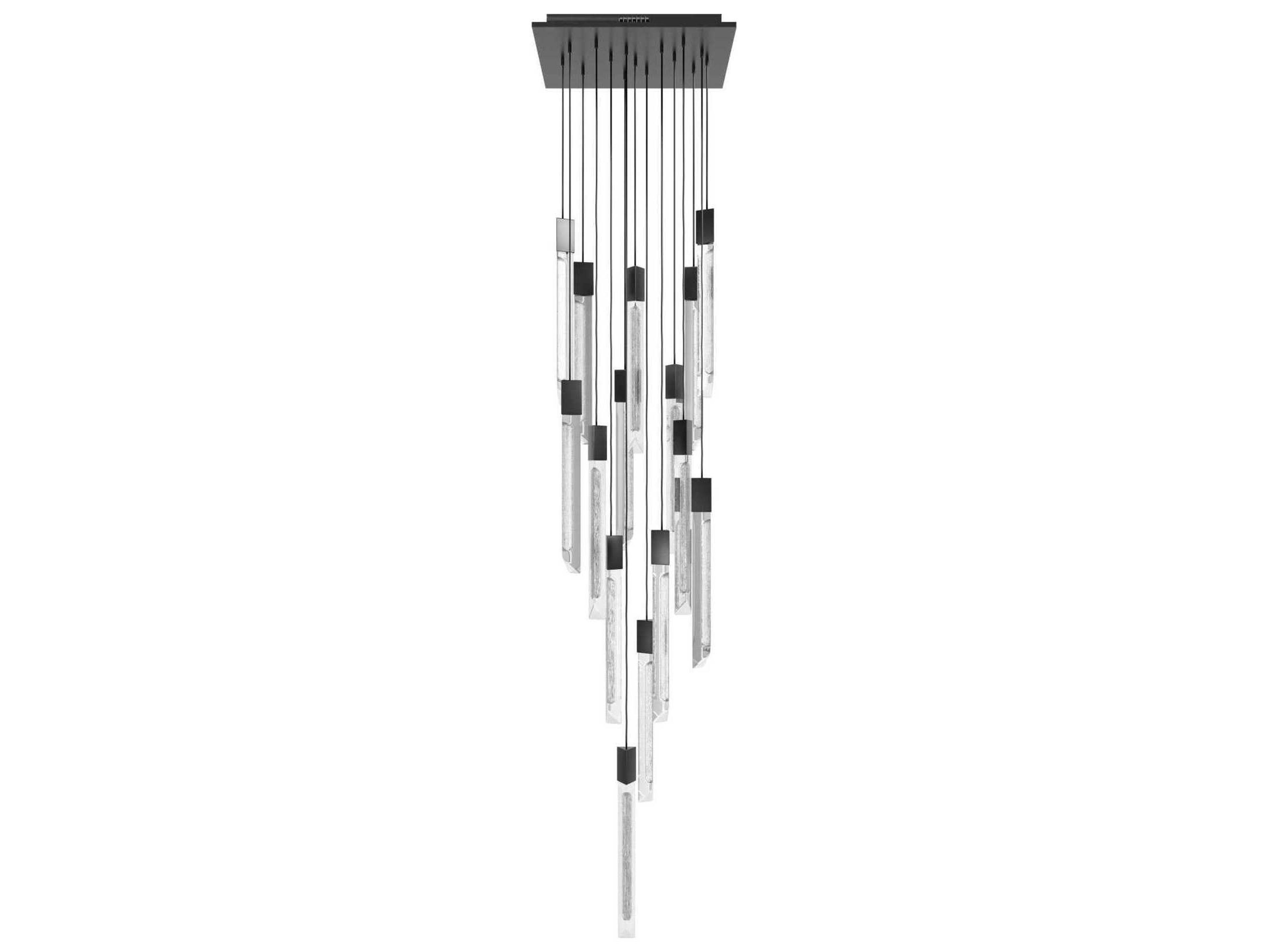 Avenue Lighting Alpine 15-Light Black Linear Pendant