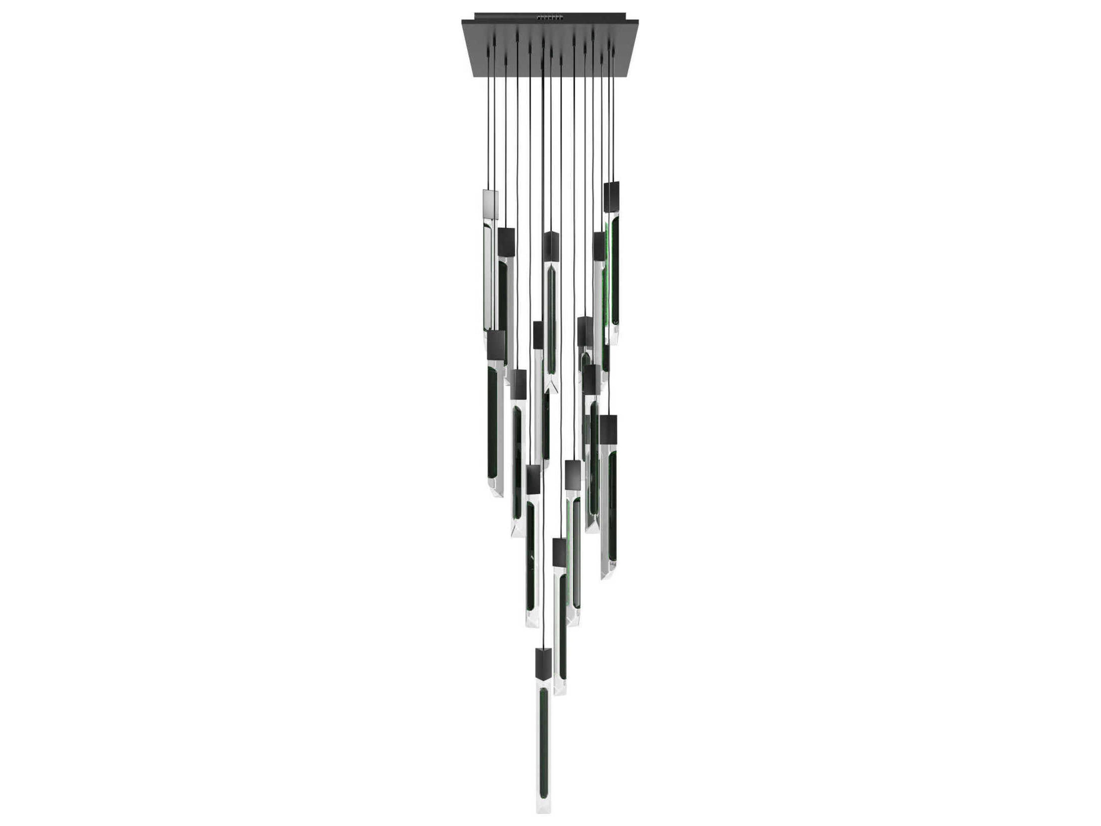 Avenue Lighting Alpine 15-Light Black Linear Pendant