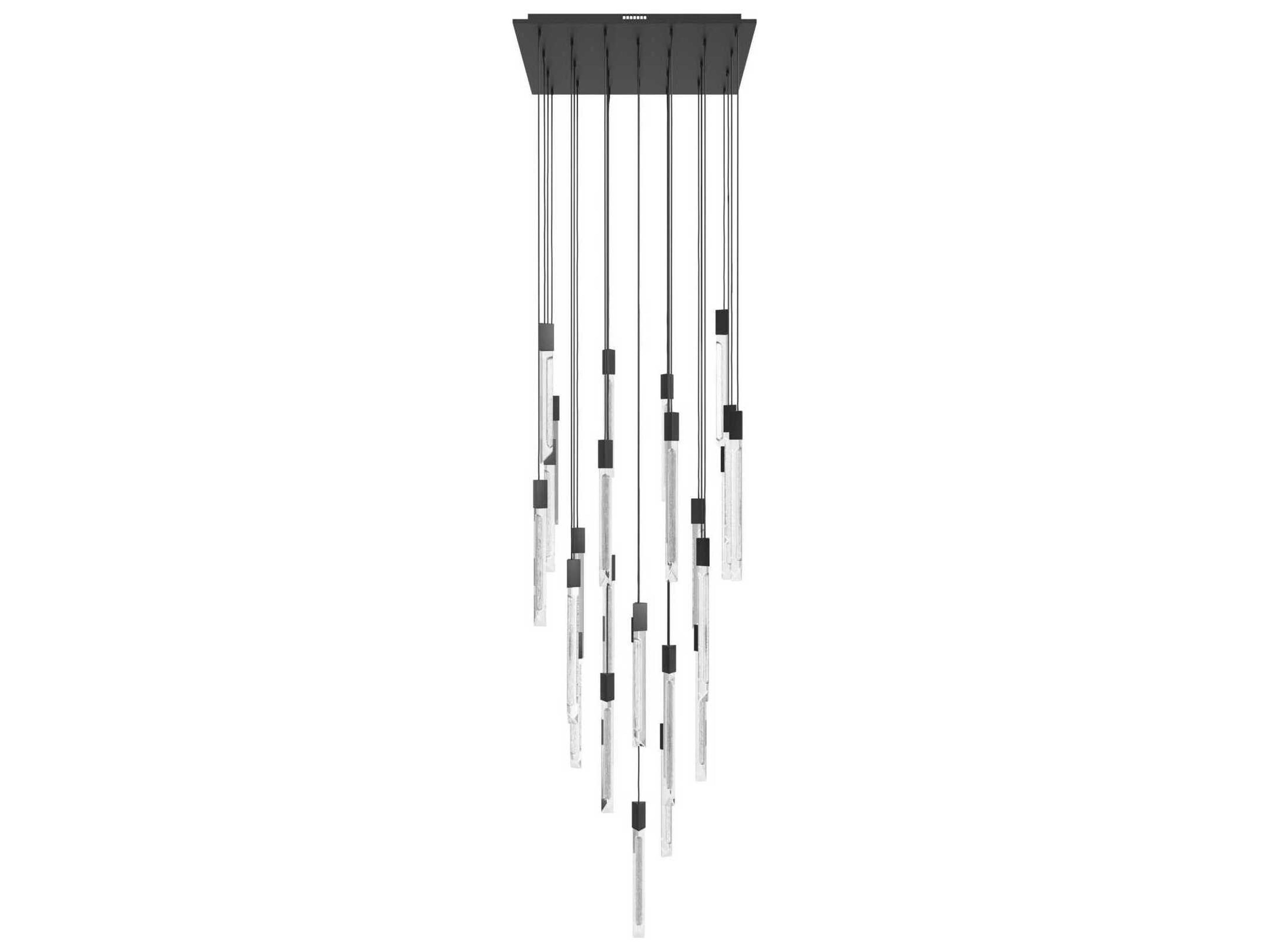 Avenue Lighting Alpine 31-Light White Black Linear Pendant