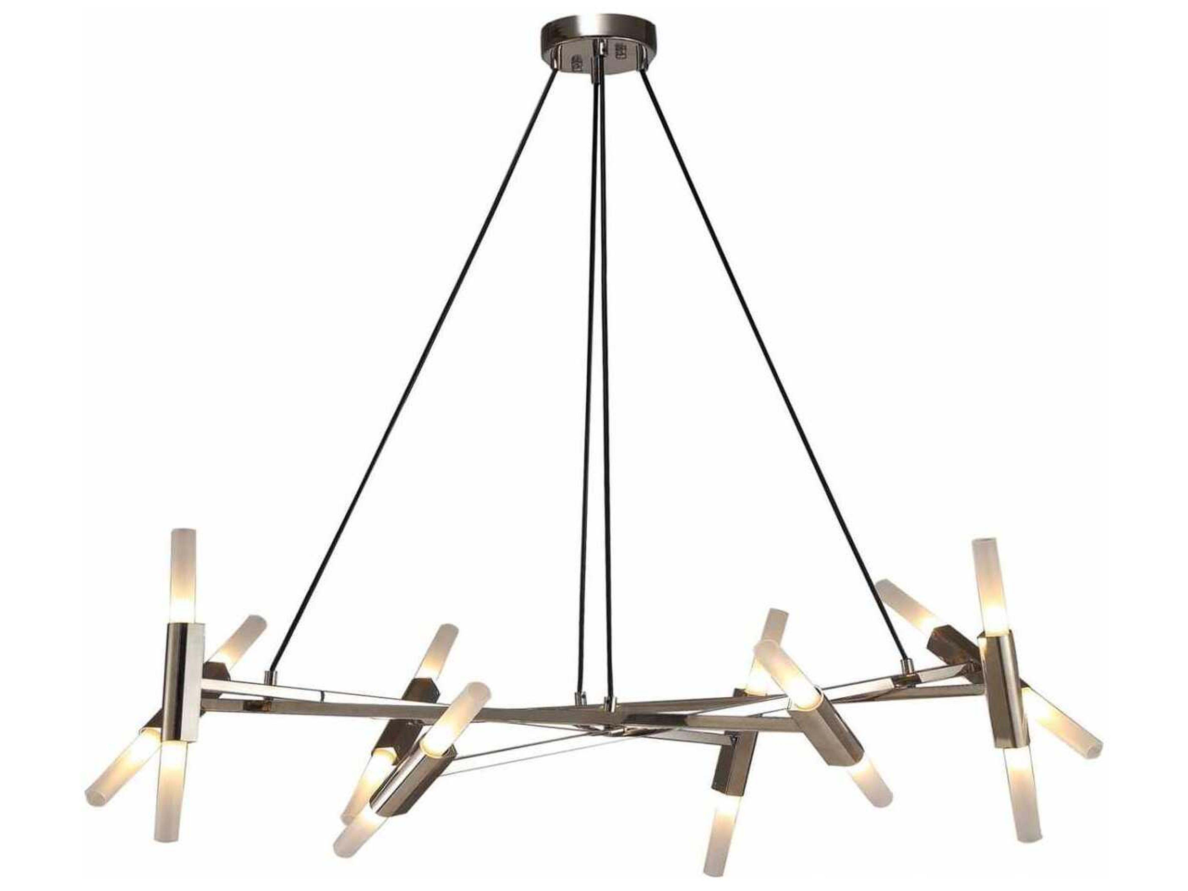 Avenue Lighting Manhattan Ave 16-Light Polished Nickel Linear Island Pendant
