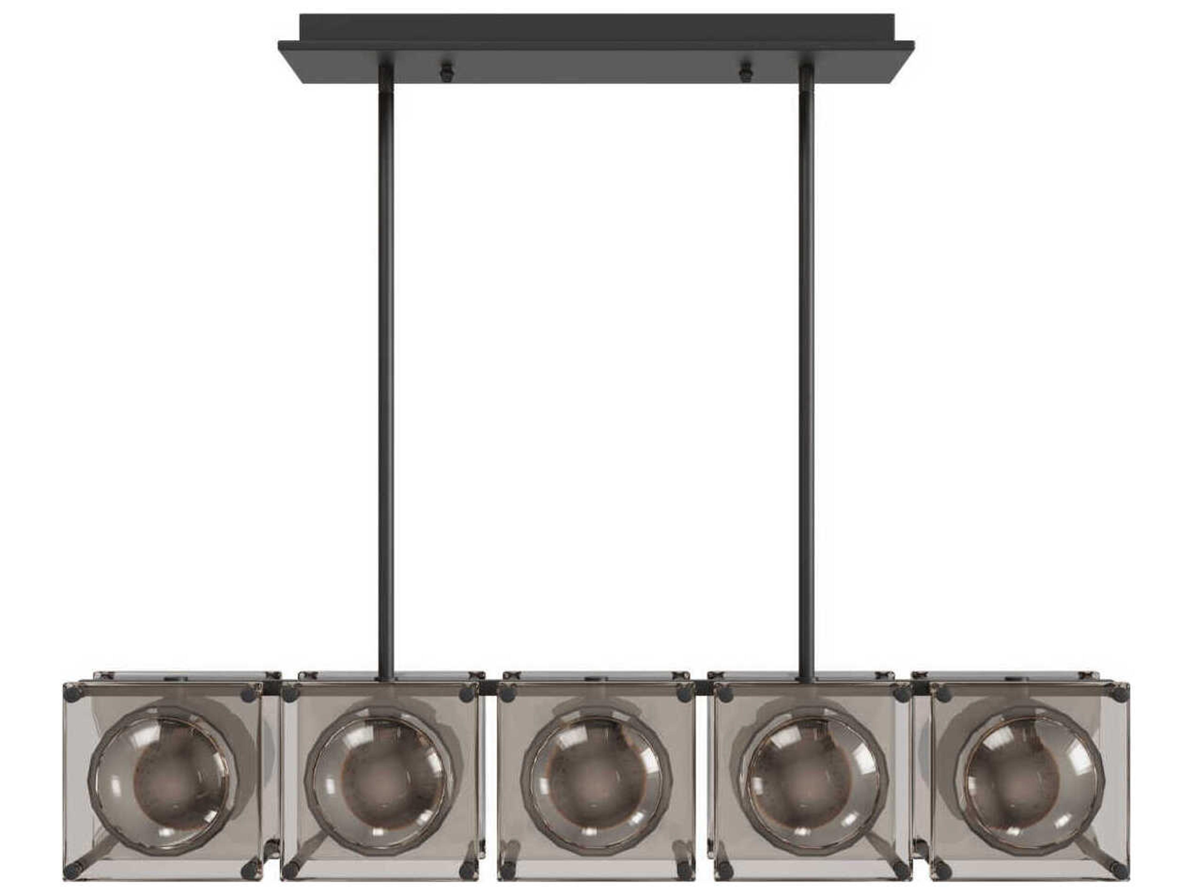 Avenue Lighting Peninisula 5-Light Matte Black Geometric Island Pendant