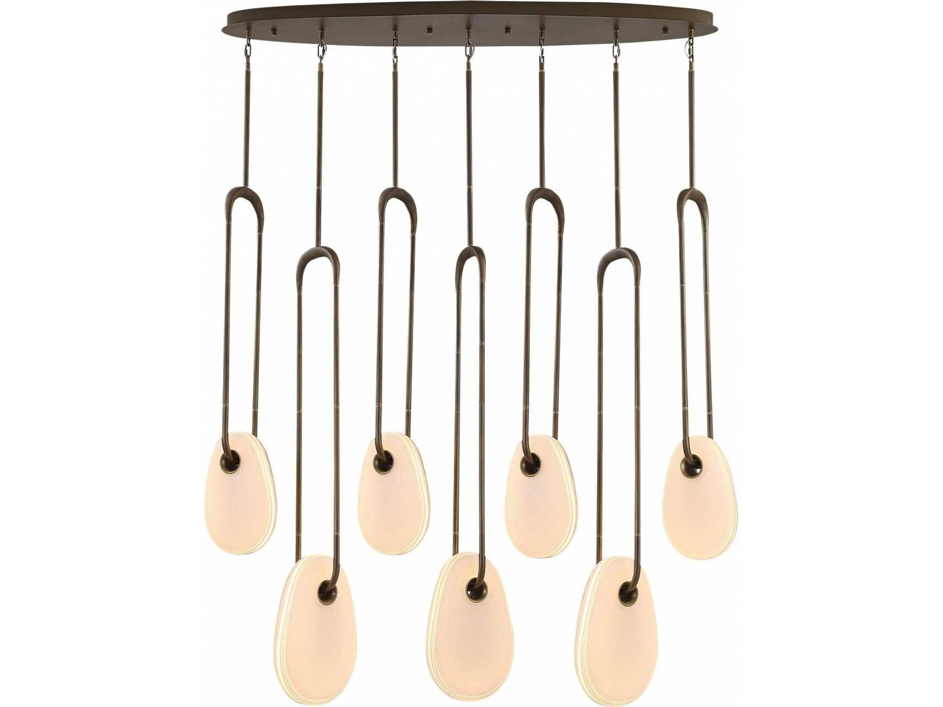 Avenue Lighting Palmea 7-Light Aged Brass Island Pendant