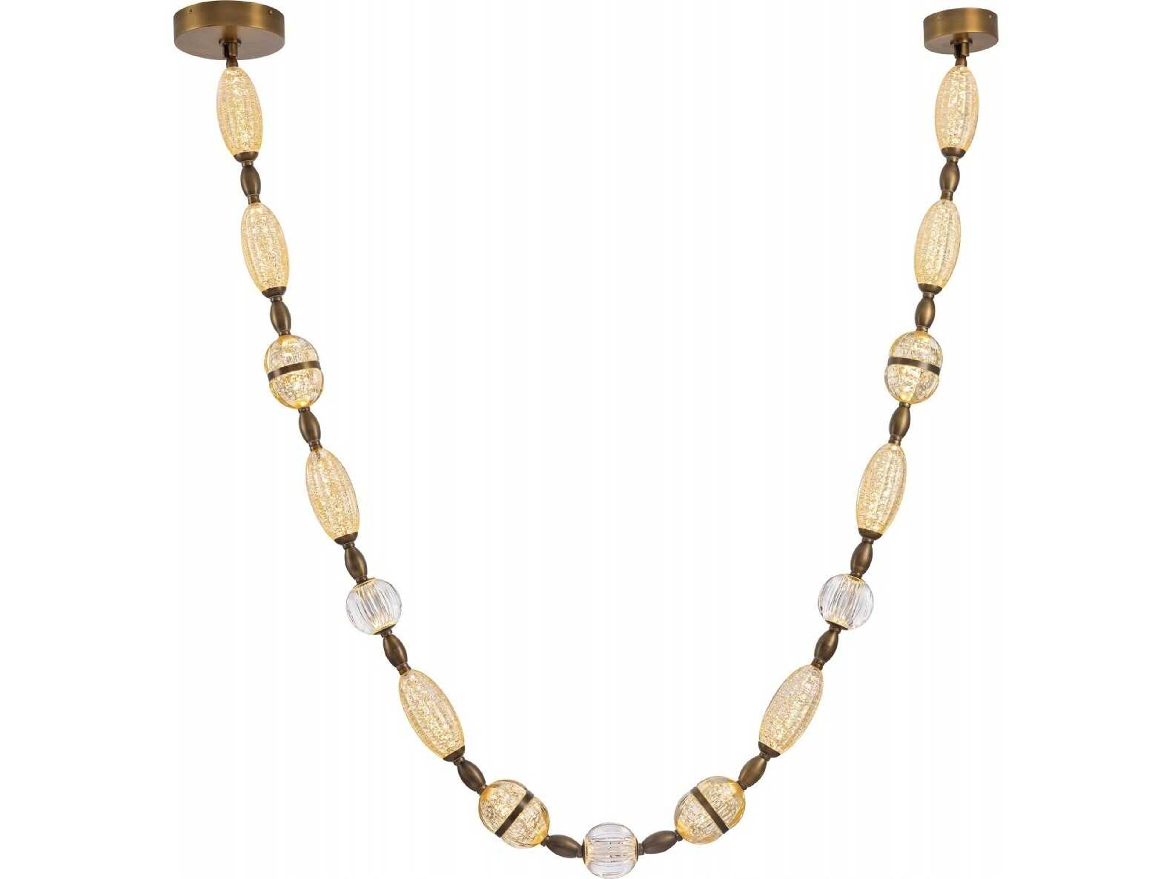 Avenue Lighting Dubai 1-Light Aged Golden Brass Linear Mini Pendant