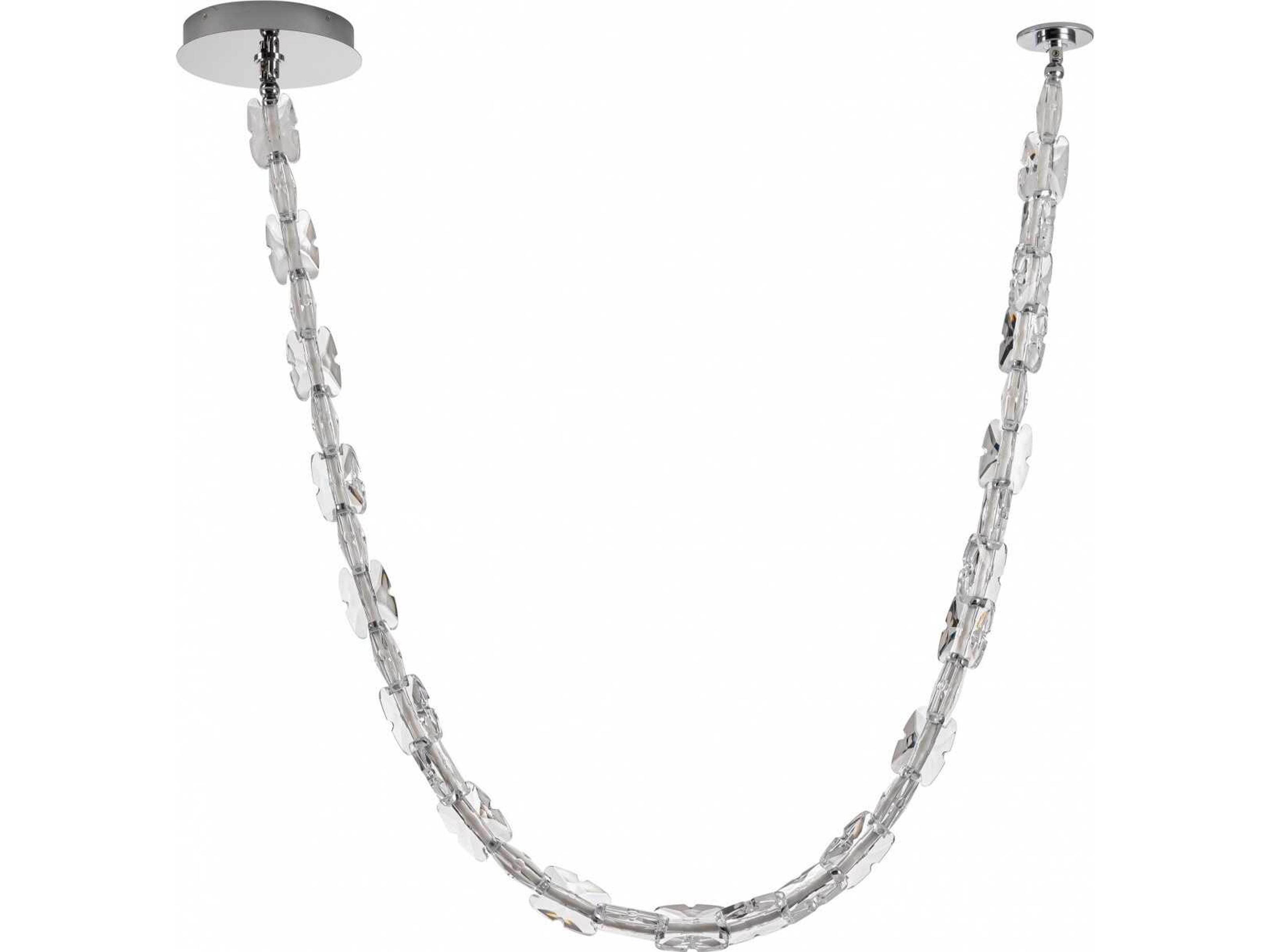 Avenue Lighting Monarch 1-Light Chrome Linear Mini Pendant