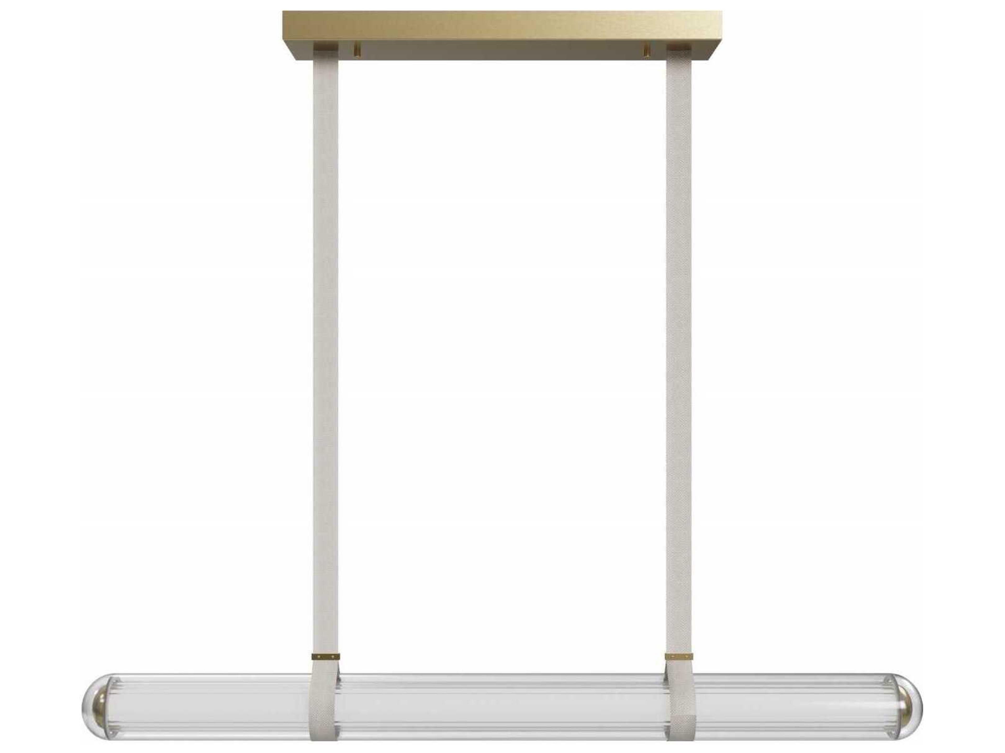 Avenue Lighting Nautilus 1-Light Aged Brass Linear Island Pendant