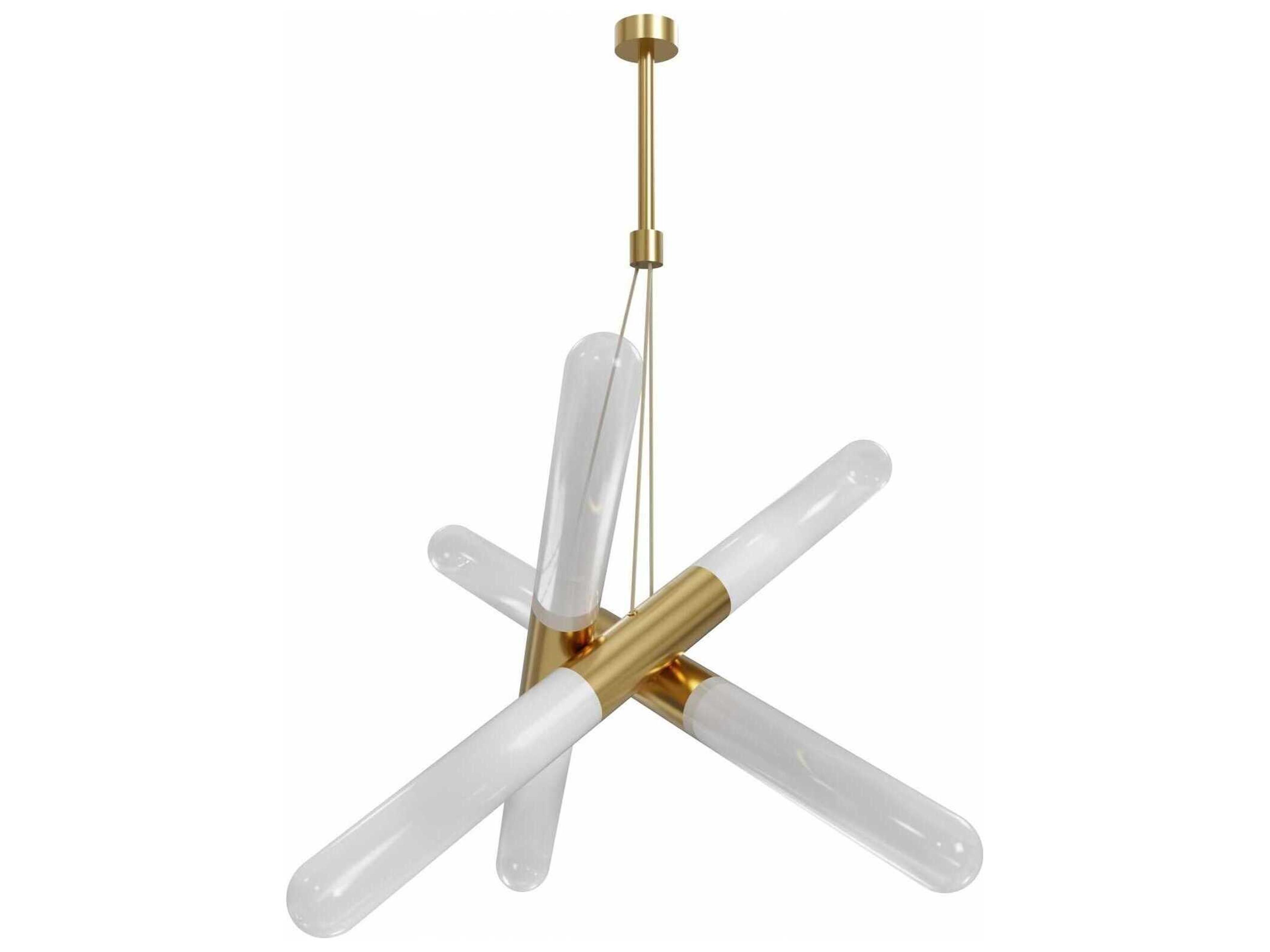 Avenue Lighting Tribeca 6-Light Aged Brass Cylinder Pendant