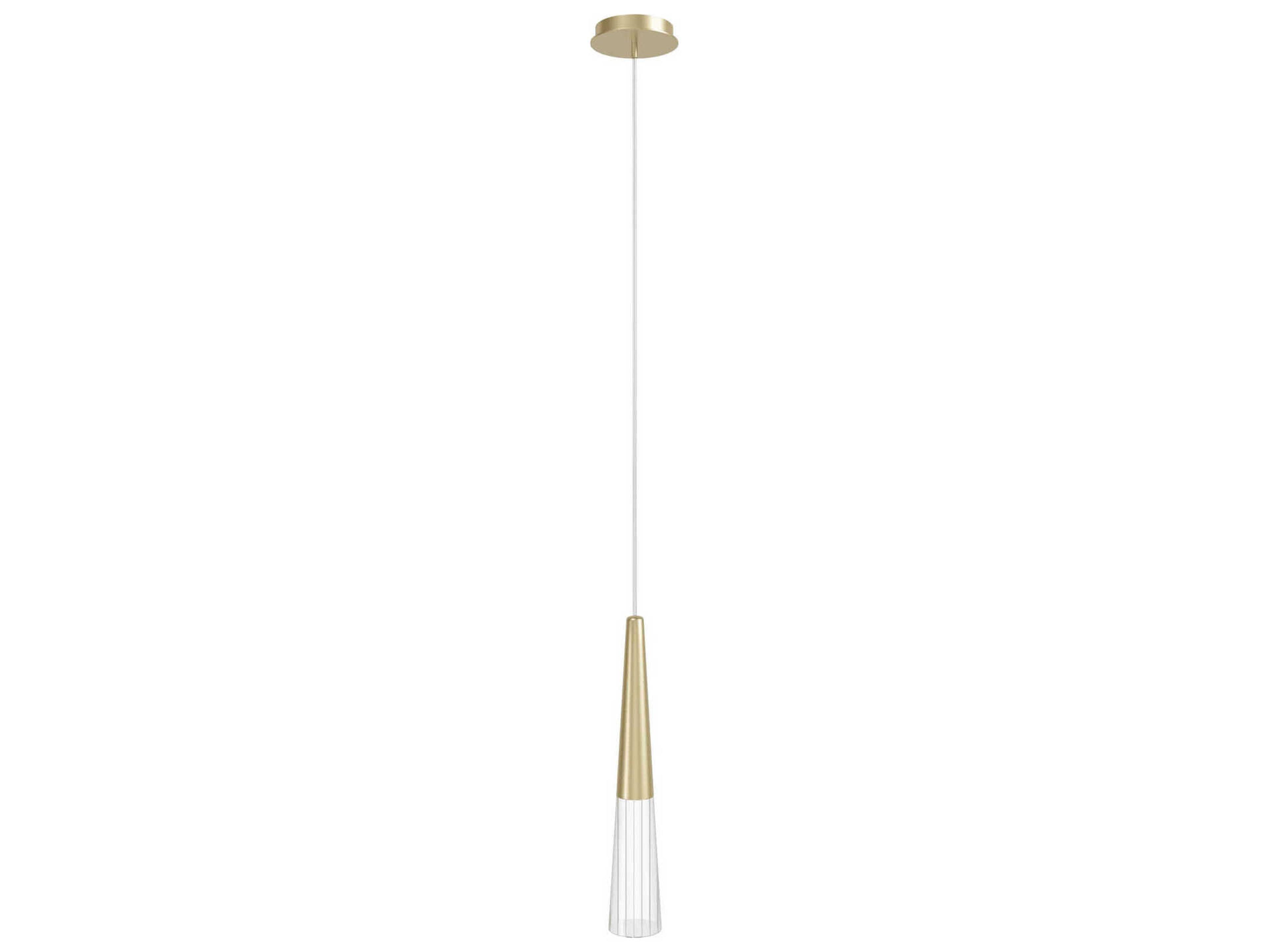 Avenue Lighting Encino 1-Light Brushed Brass Linear Mini Pendant