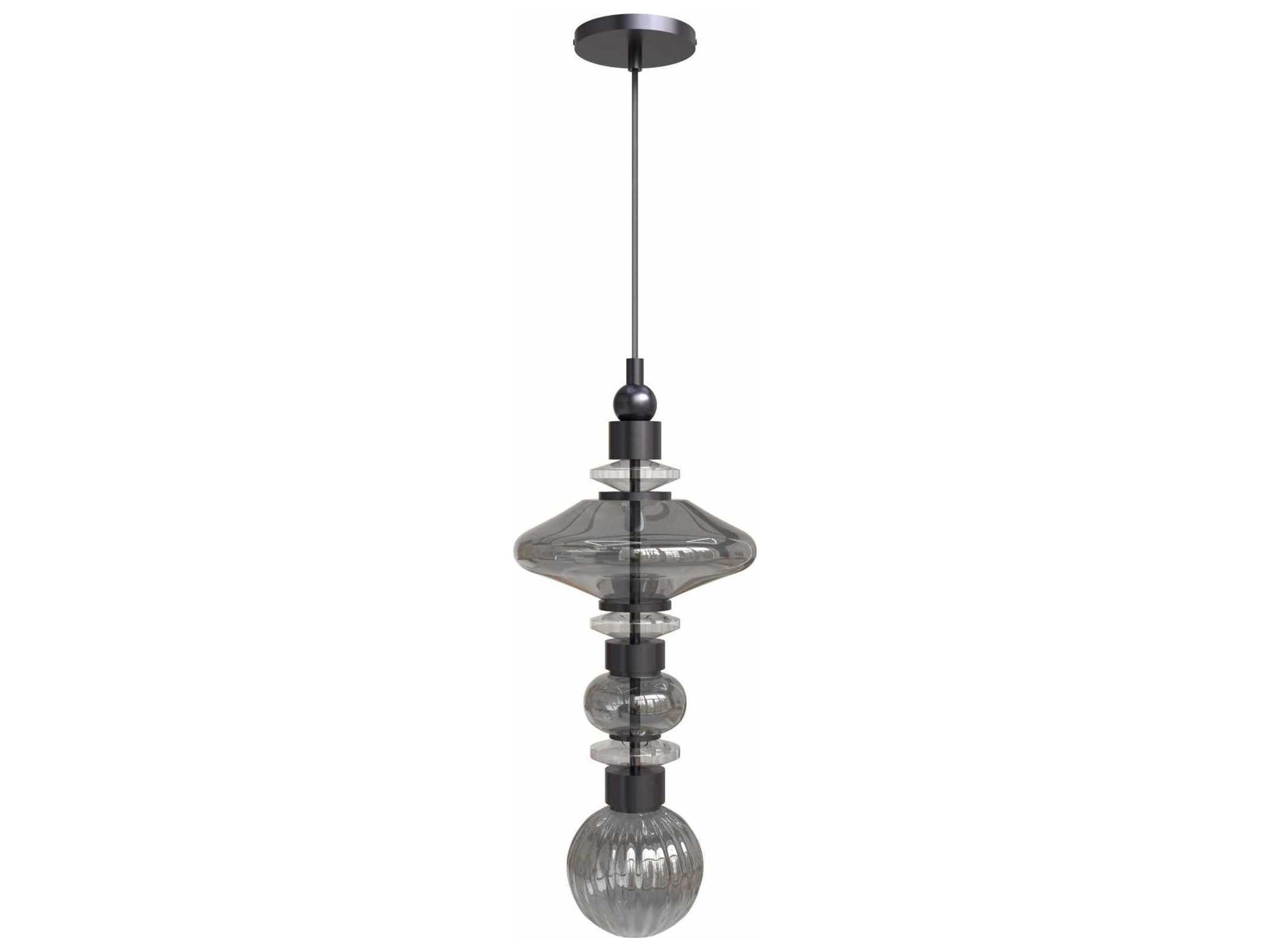 Avenue Lighting Avra 3-Light Black Geometric Mini Pendant