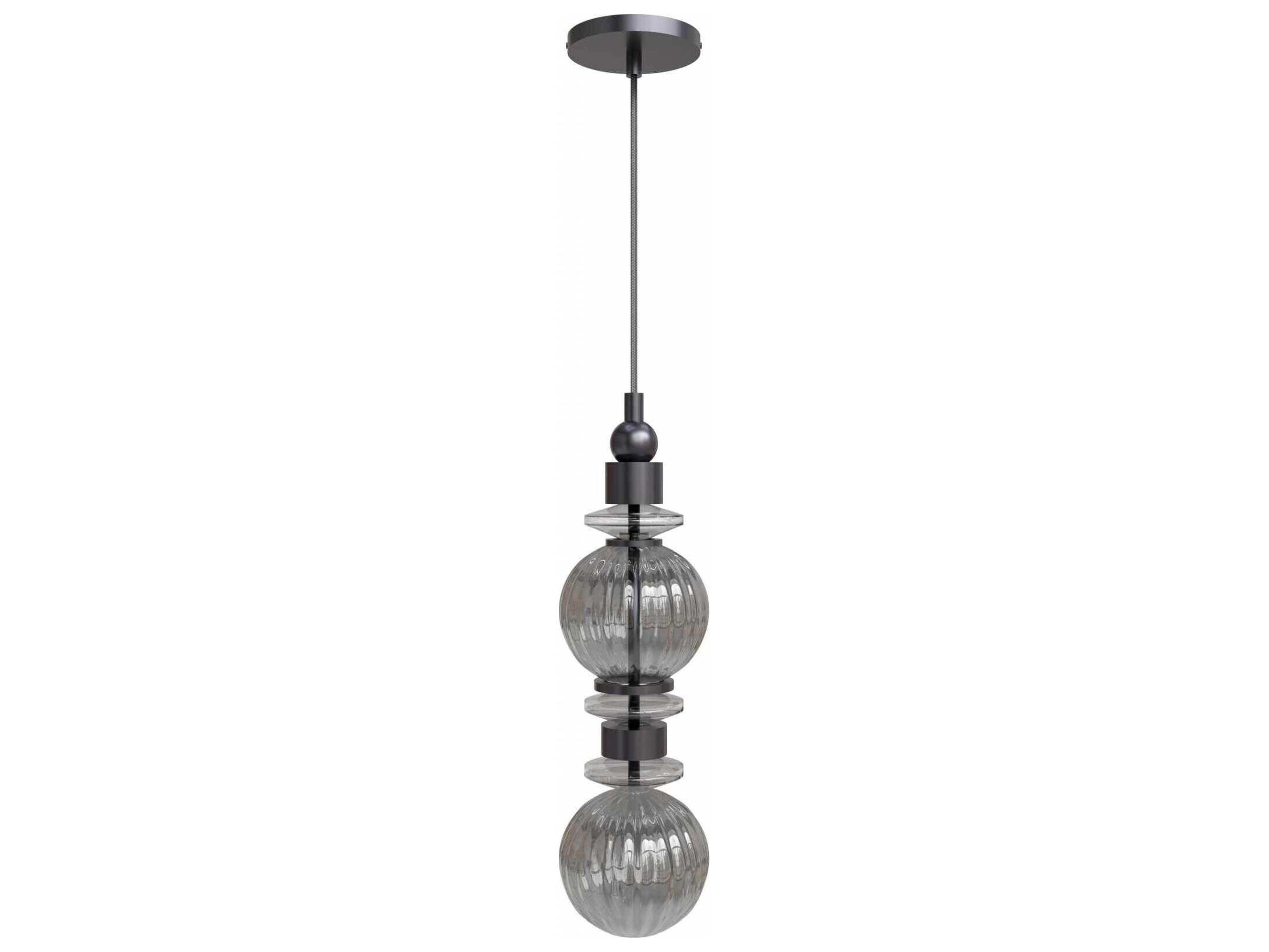 Avenue Lighting Avra 2-Light Black Geometric Mini Pendant