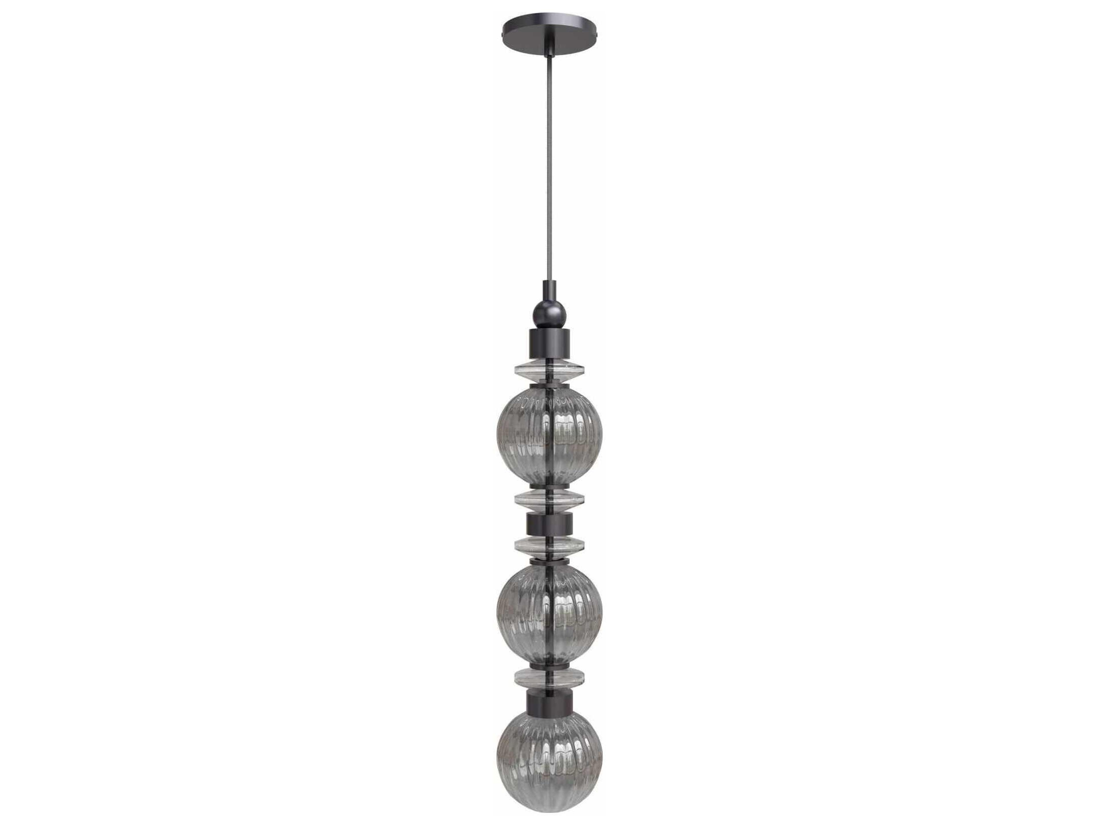 Avenue Lighting Avra 3-Light Black Geometric Mini Pendant