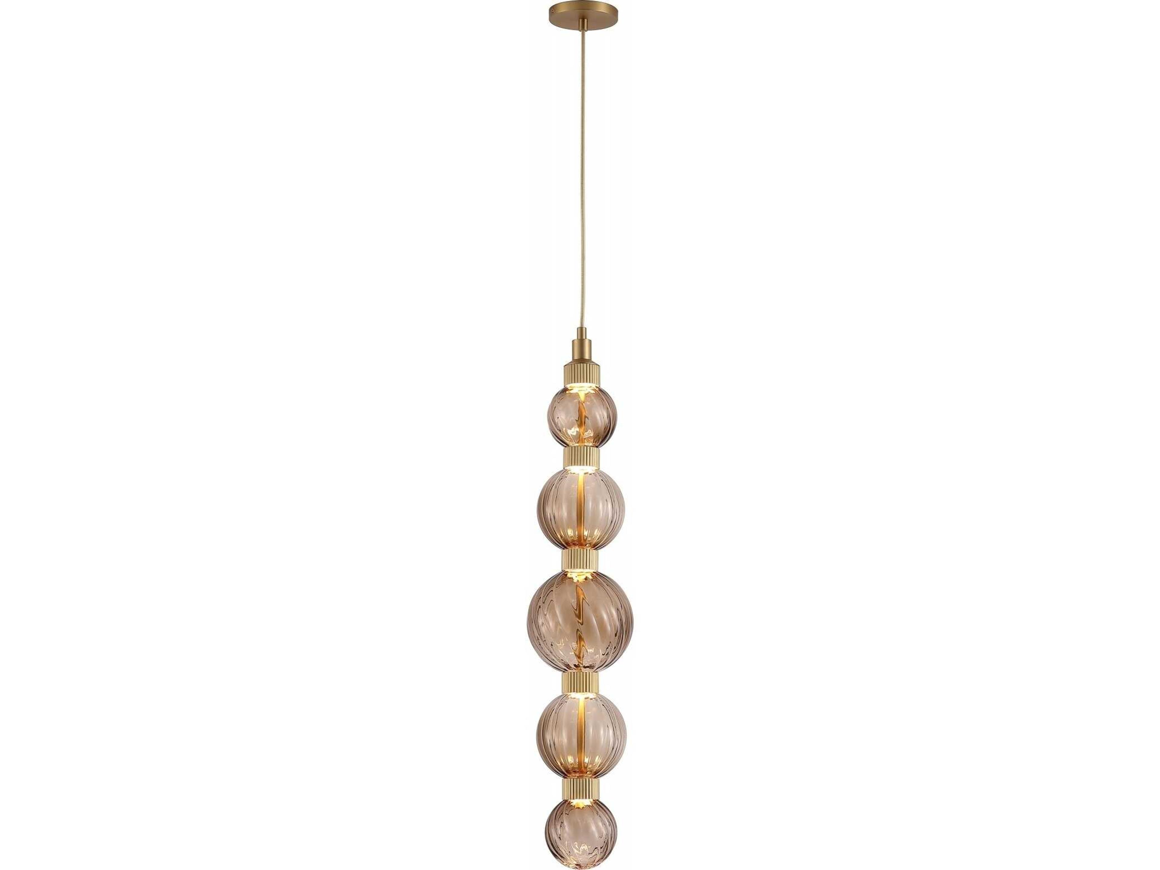 Avenue Lighting Zayna 5-Light Aged Brass Mini Pendant