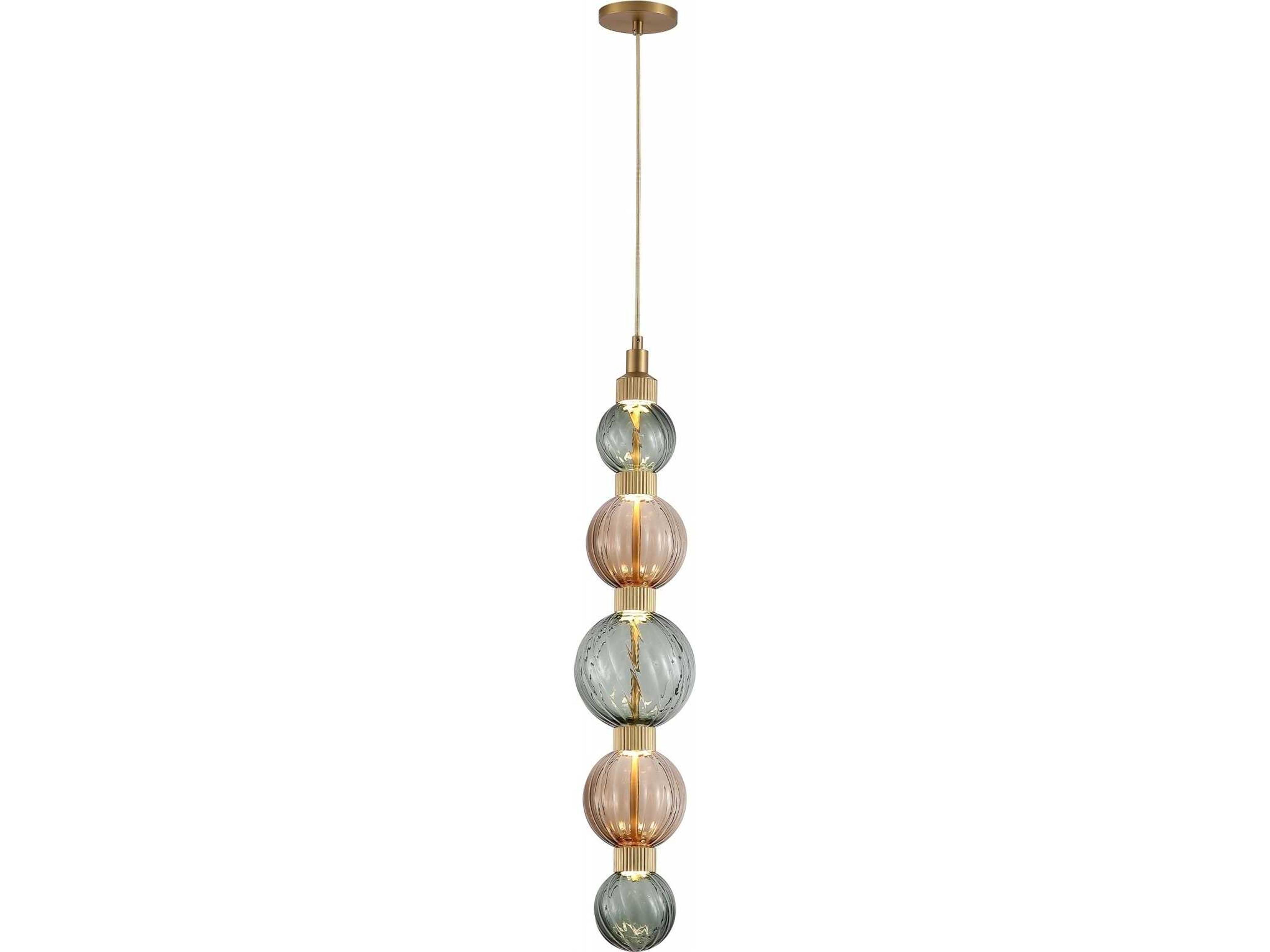 Avenue Lighting Zayna 5-Light Aged Brass Mini Pendant