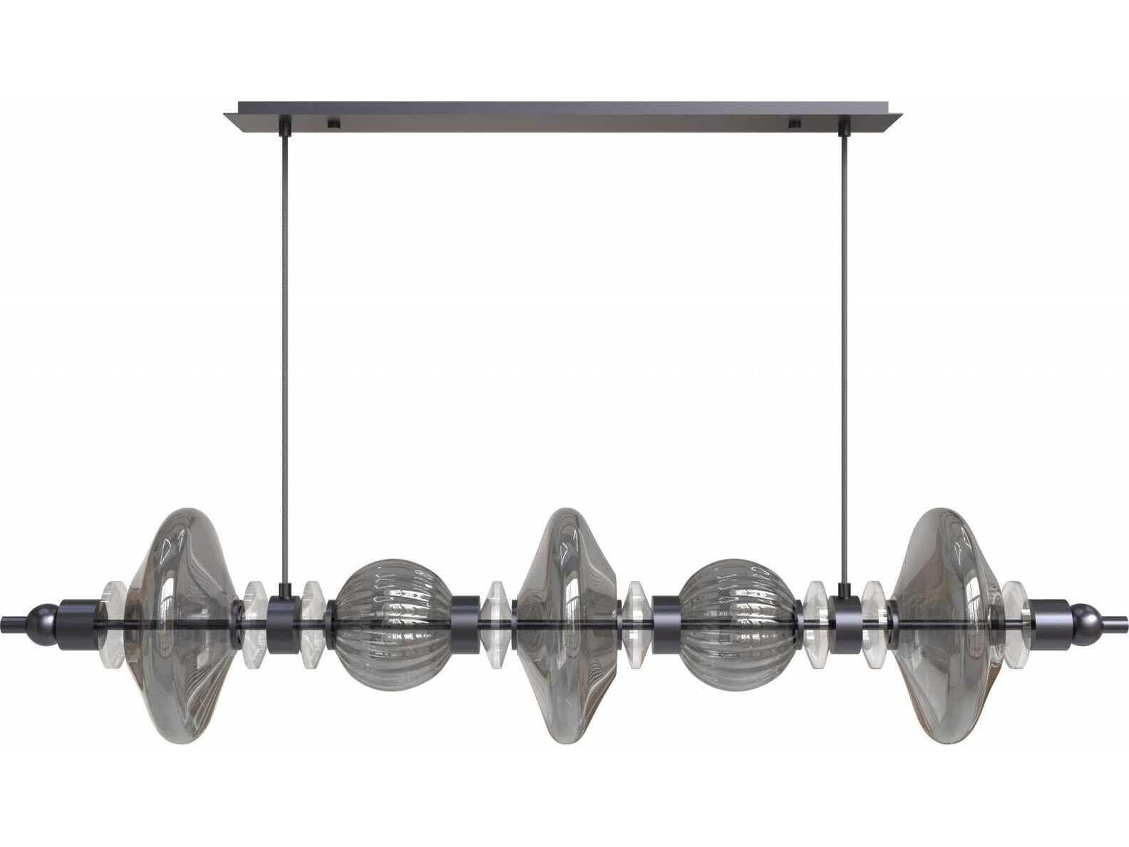 Avenue Lighting Avra 5-Light Black Geometric Island Pendant