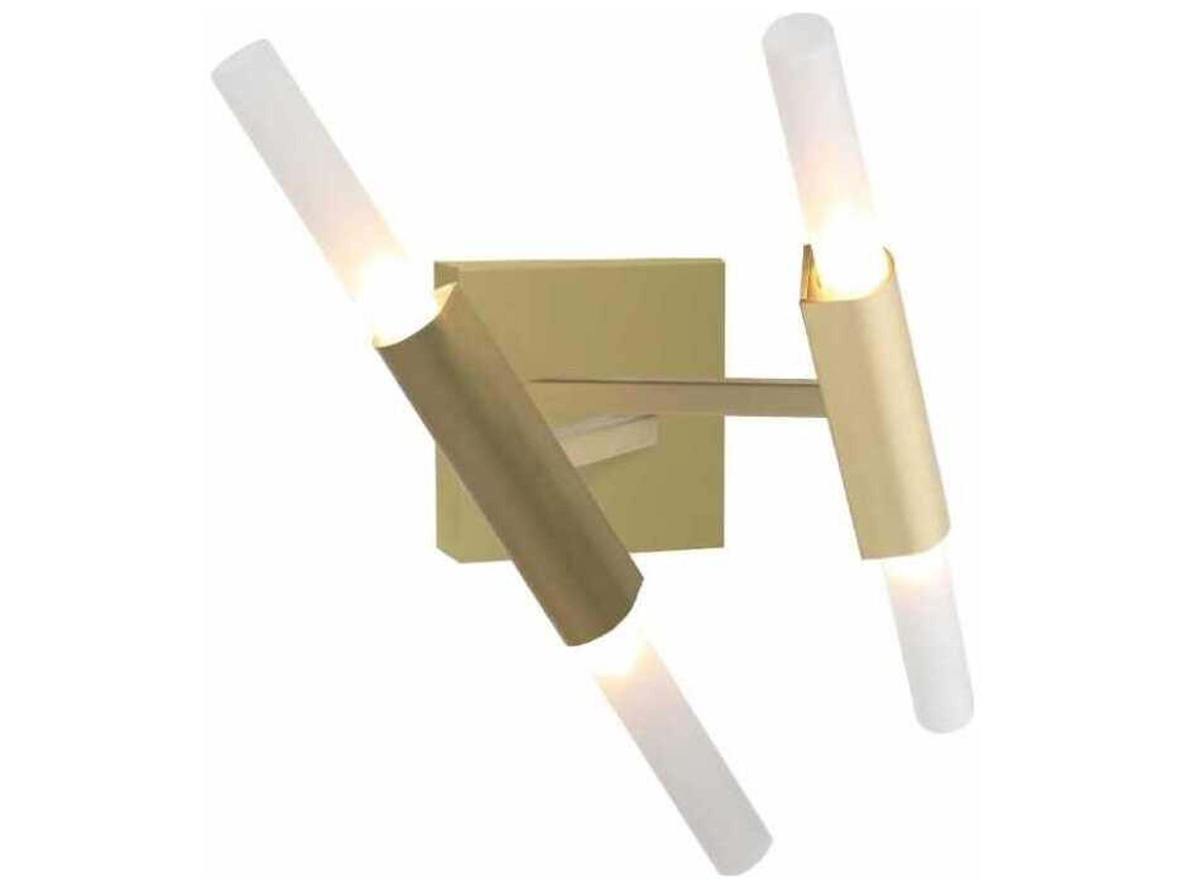 Avenue Lighting San Vicente Blvd 4-Light Brushed Brass Wall Sconce
