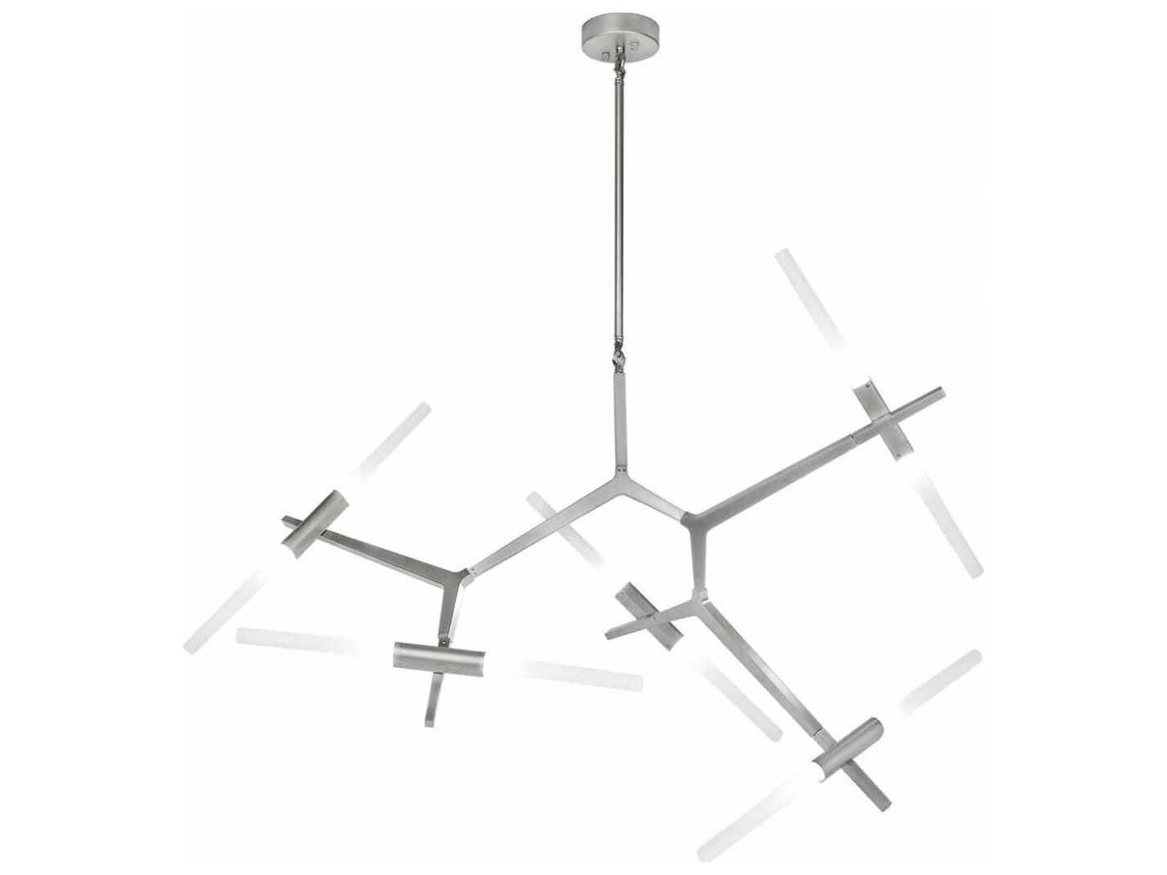 Avenue Lighting San Vicente Blvd 10-Light Matte Chrome Linear Pendant