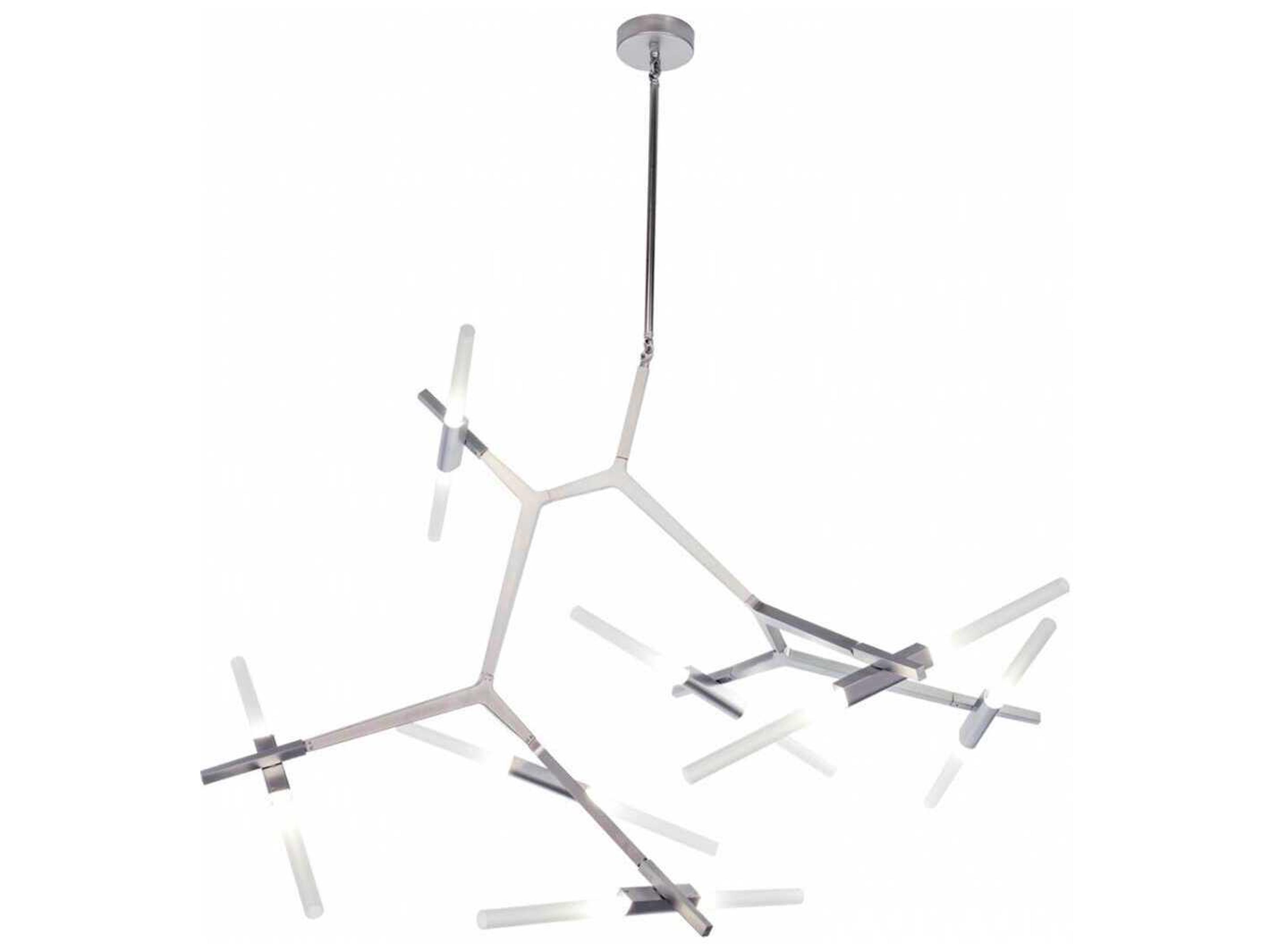 Avenue Lighting San Vicente Blvd 14-Light Matte Chrome Linear Pendant