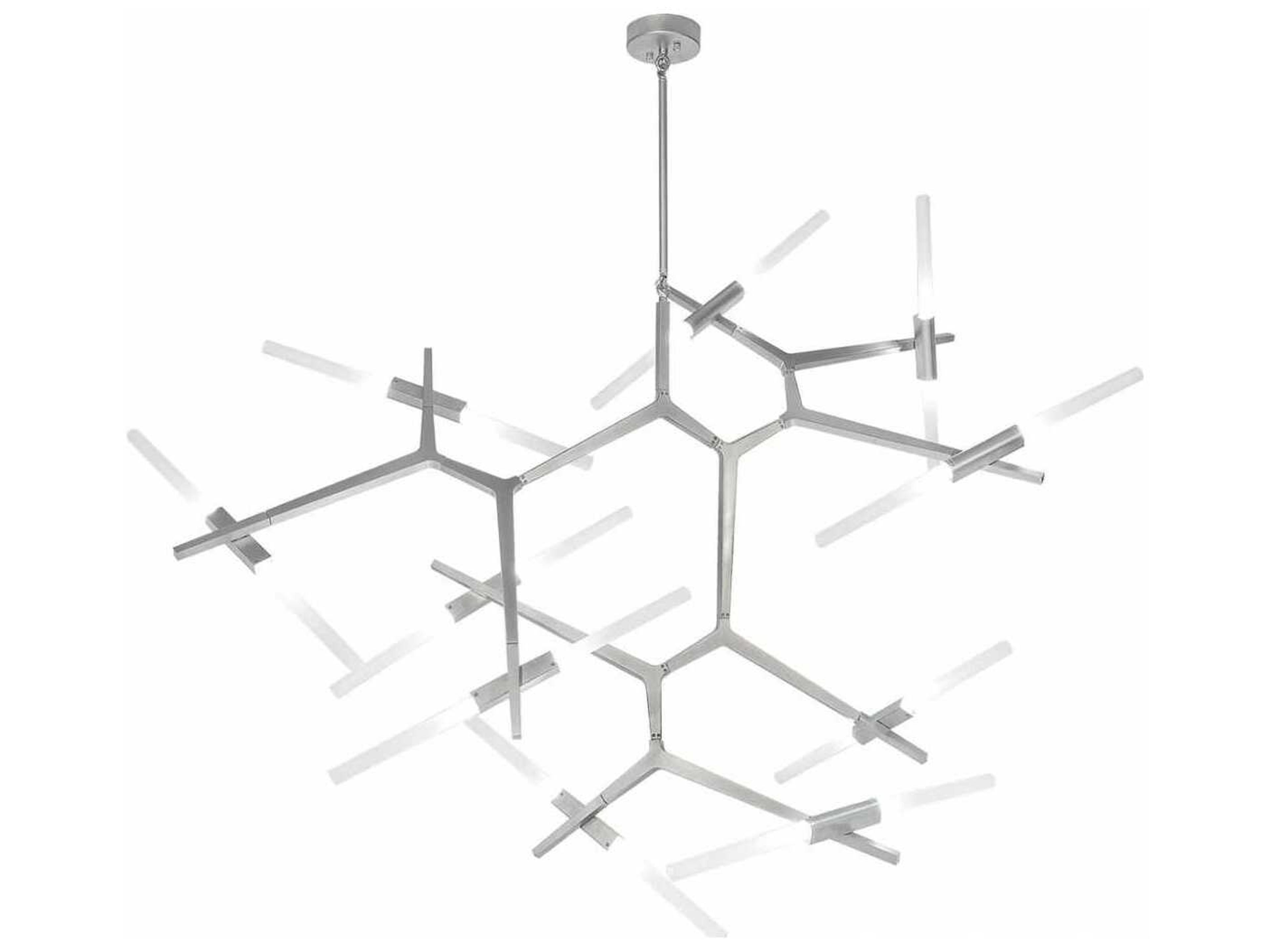 Avenue Lighting San Vicente Blvd 20-Light Matte Chrome Linear Pendant