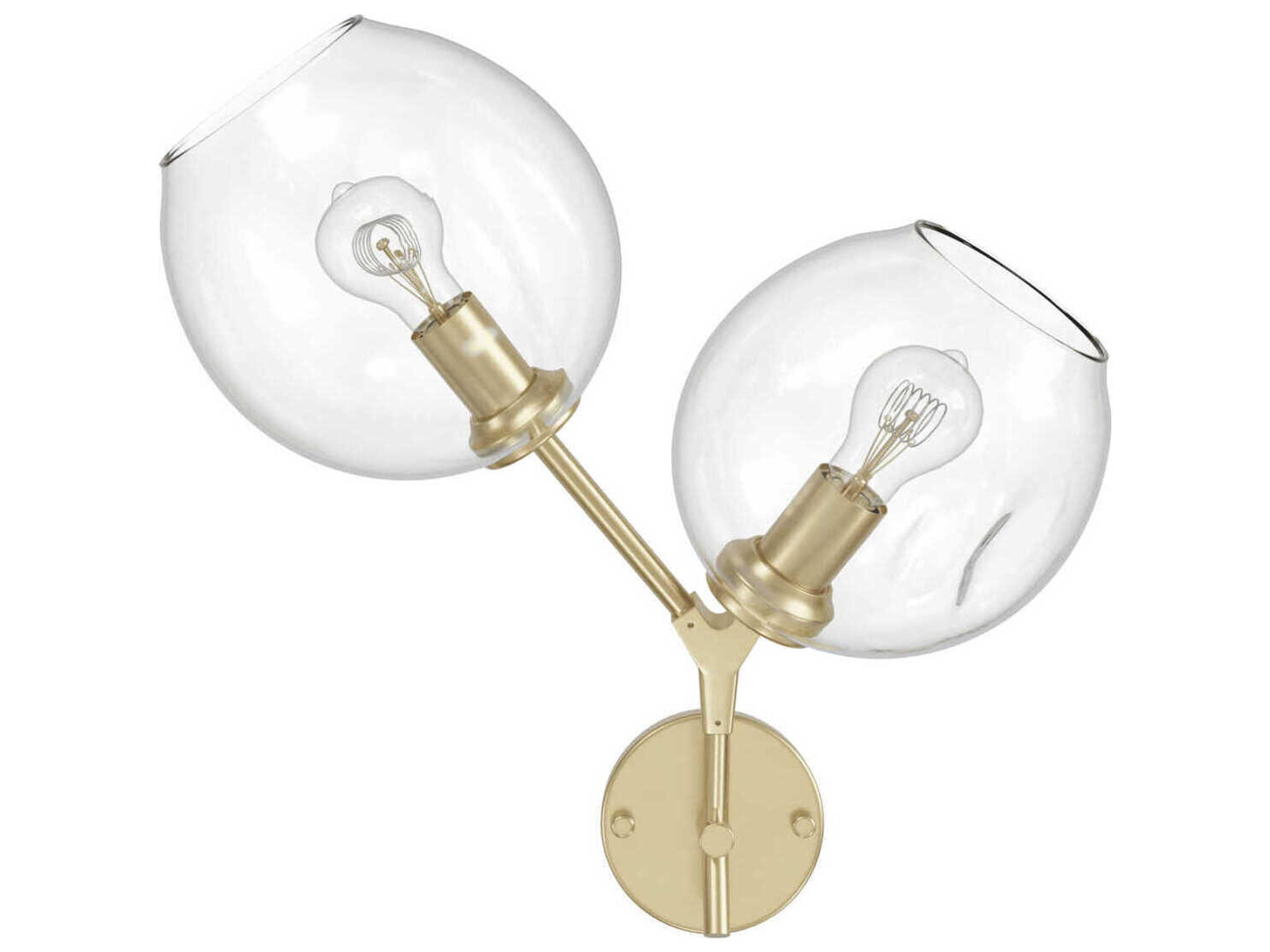 Avenue Lighting Fairfax Ave 2-Light Brushed Brass Wall Sconce