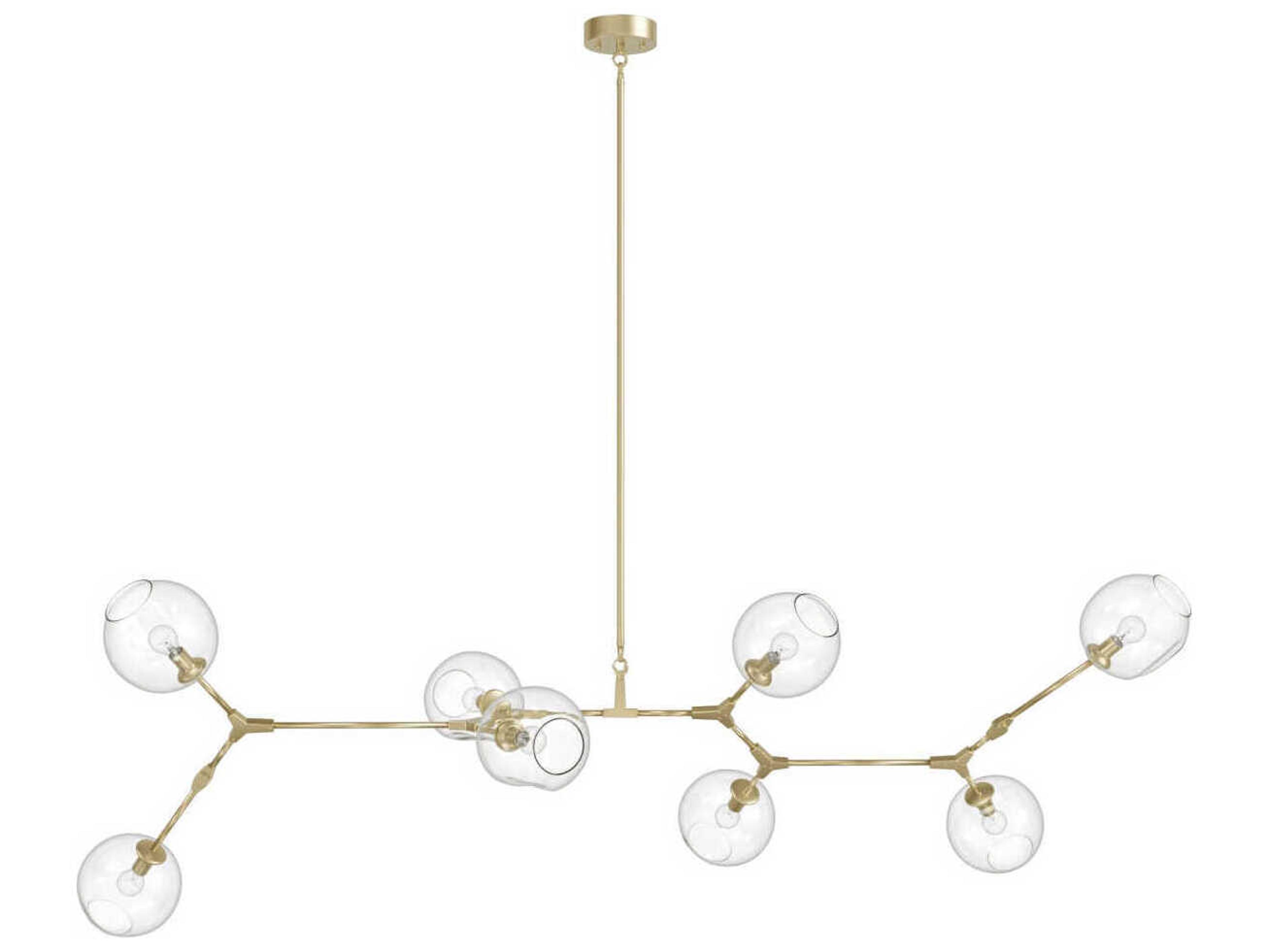 Avenue Lighting Fairfax Ave 8-Light Brushed Brass Globe Island Pendant