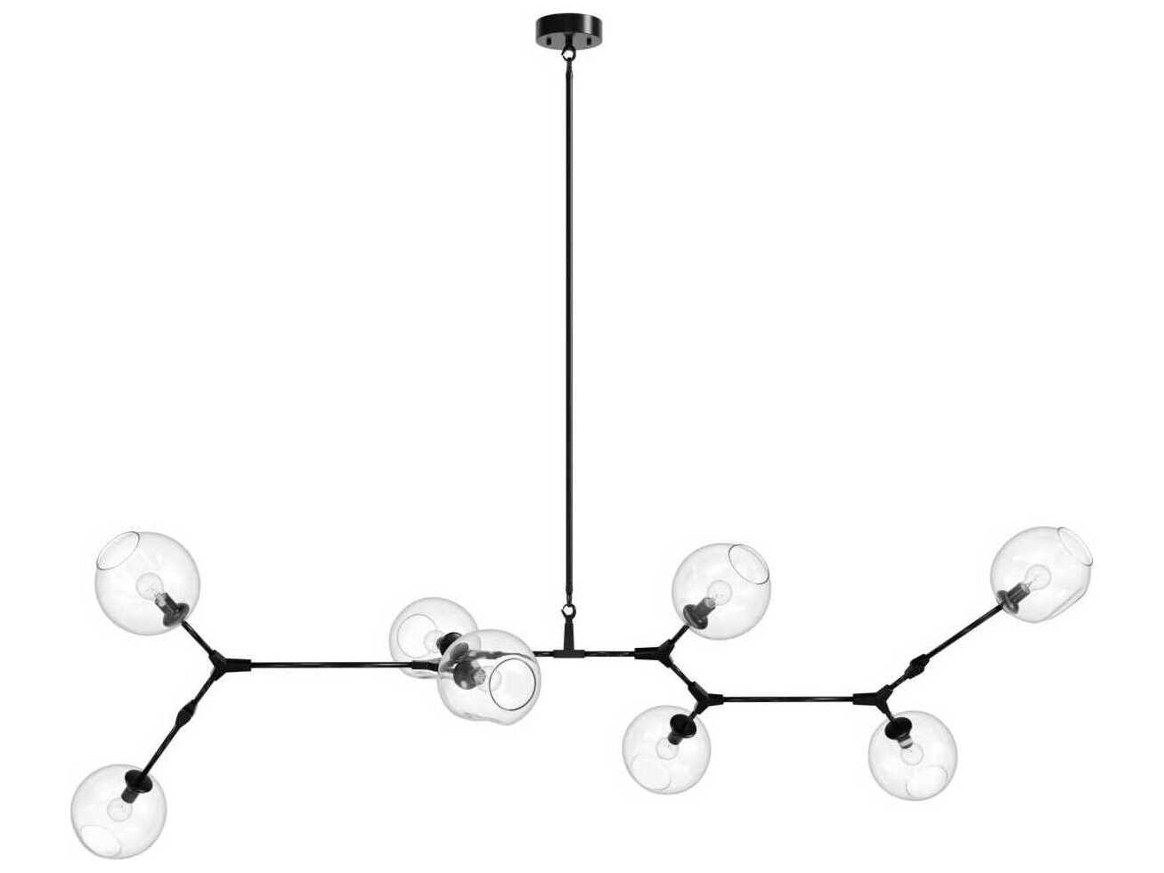 Avenue Lighting Fairfax Ave 8-Light Dark Bronze Black Globe Island Pendant