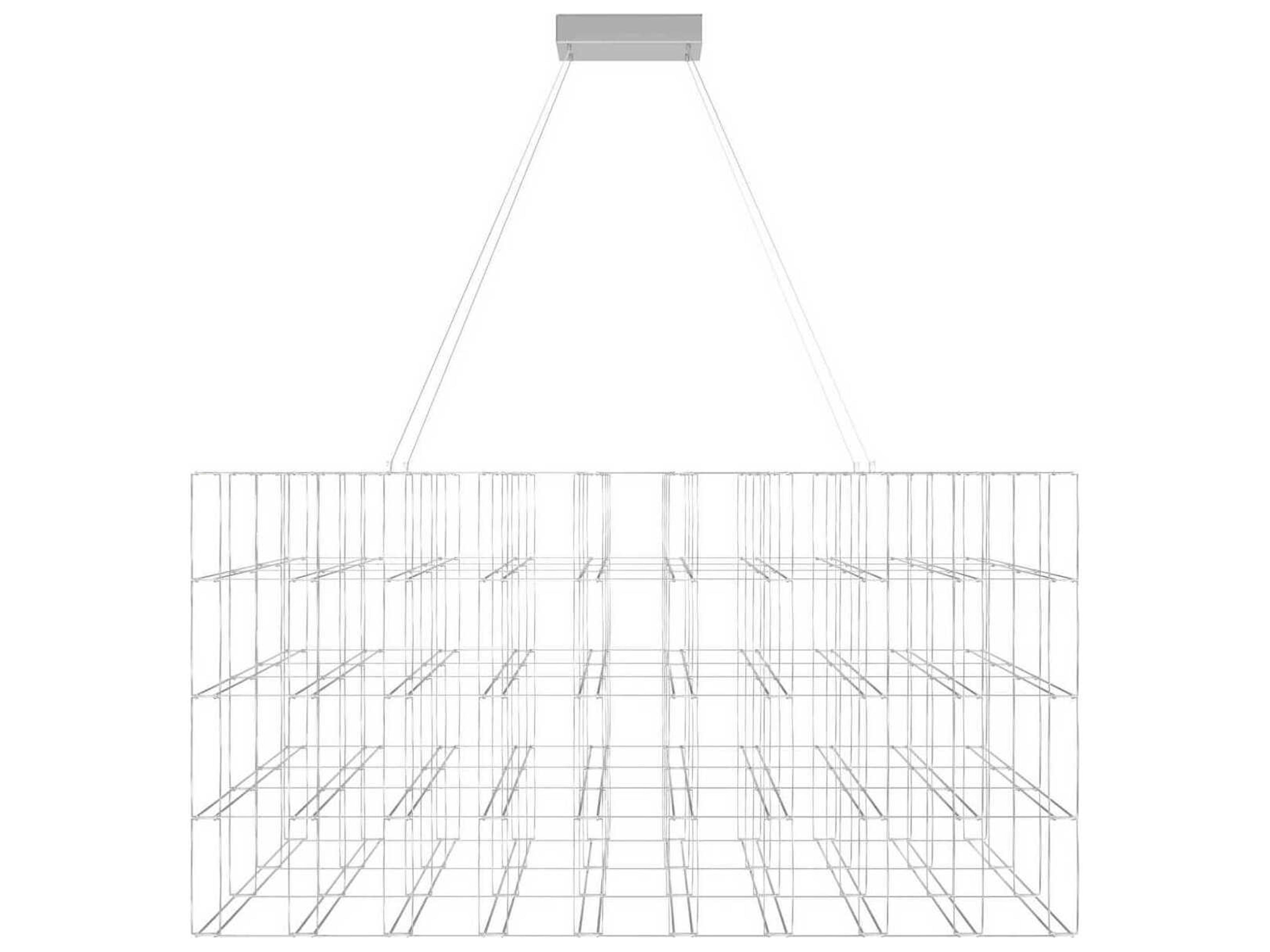 Avenue Lighting Argyle Ave 112-Light Chrome Geometric Linear Island Pendant