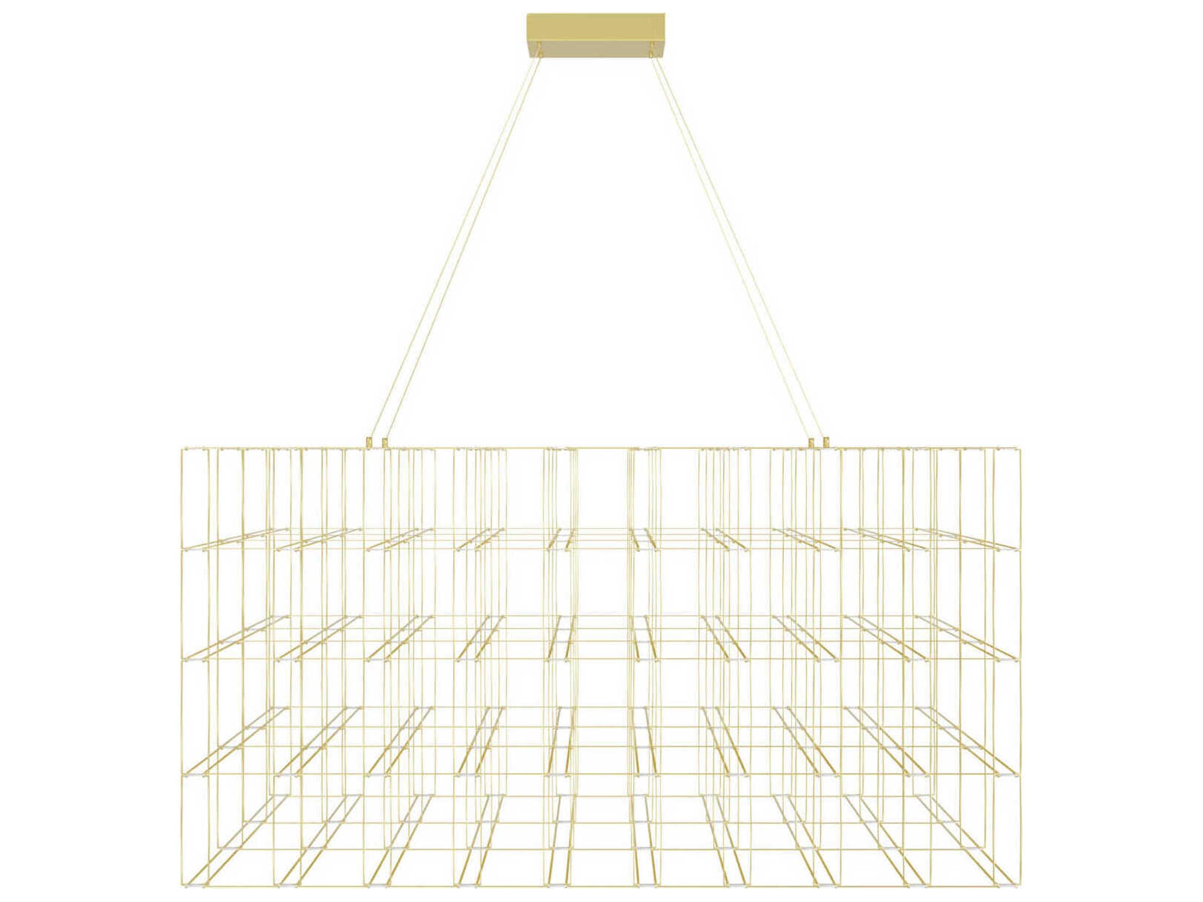 Avenue Lighting Argyle Ave 112-Light Gold Geometric Linear Island Pendant