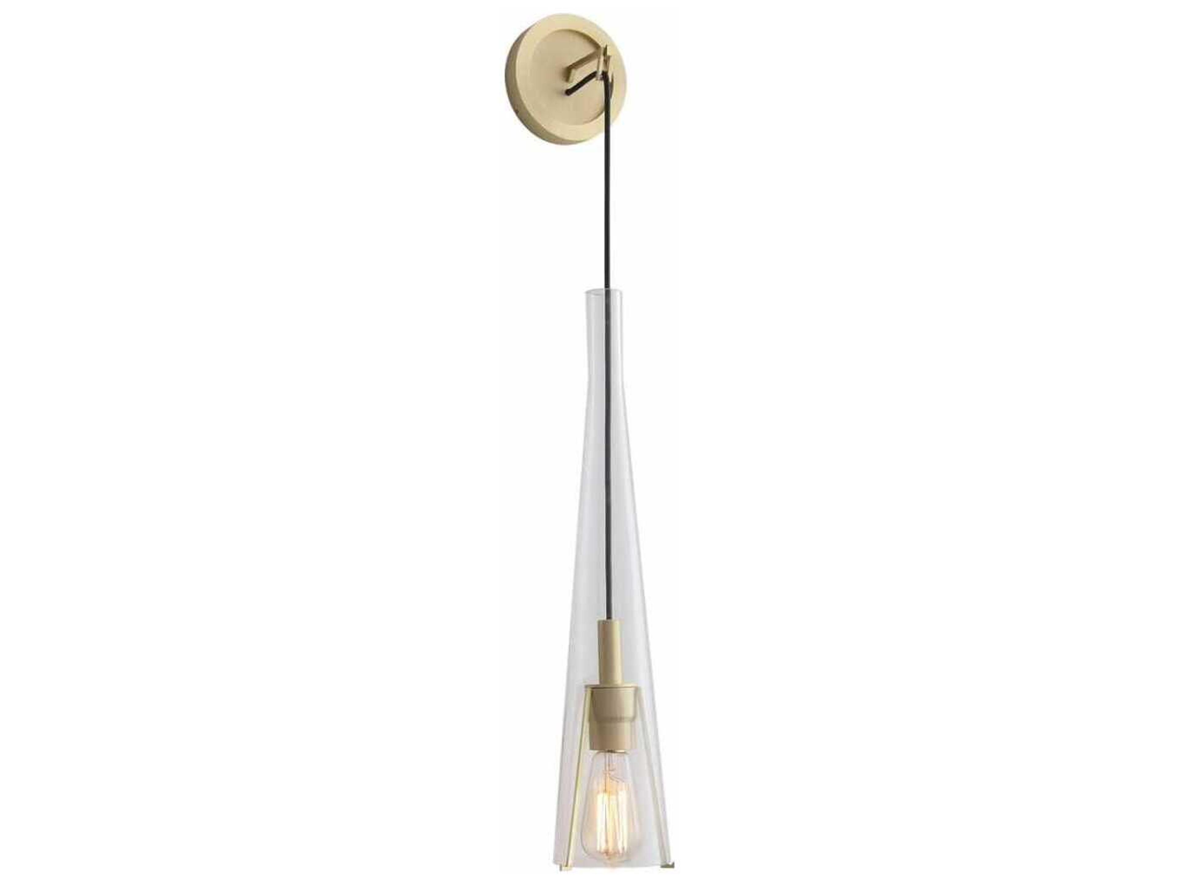 Avenue Lighting Abbey Park 1-Light Brushed Brass Wall Sconce