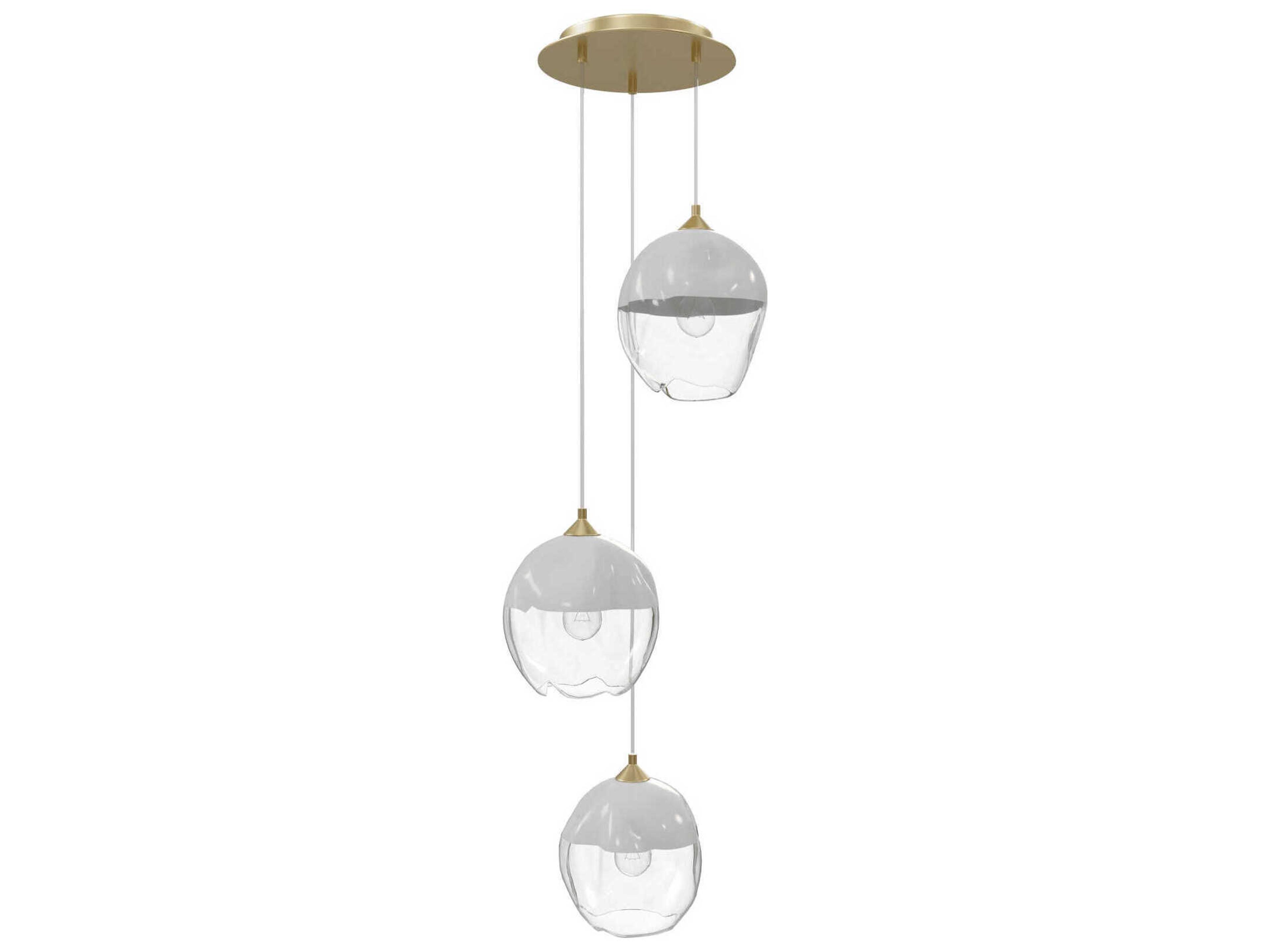 Sonoma Ave 3-Light Brushed Brass Pendant