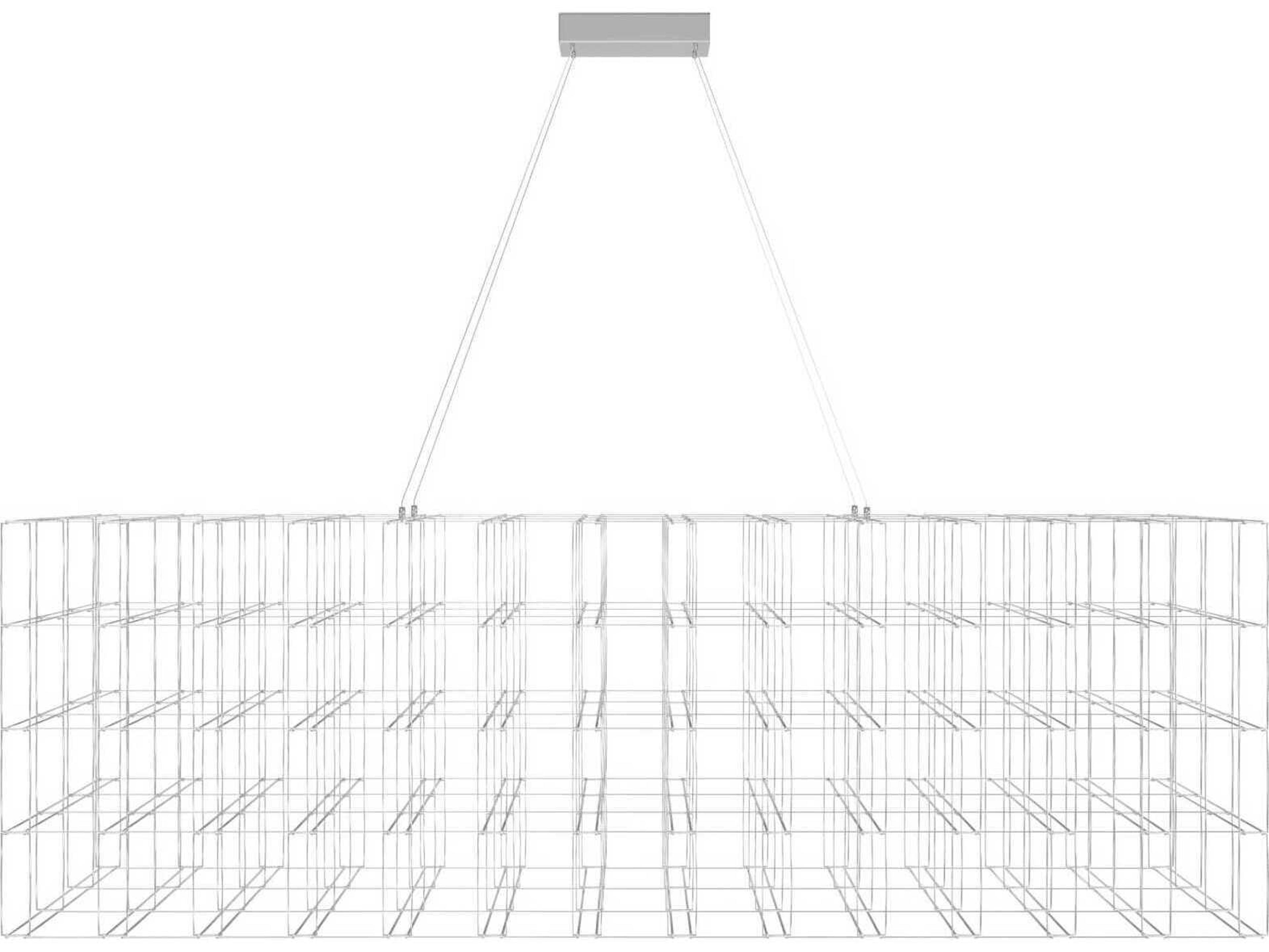 Avenue Lighting Argyle Ave 260-Light Chrome Geometric Linear Island Pendant