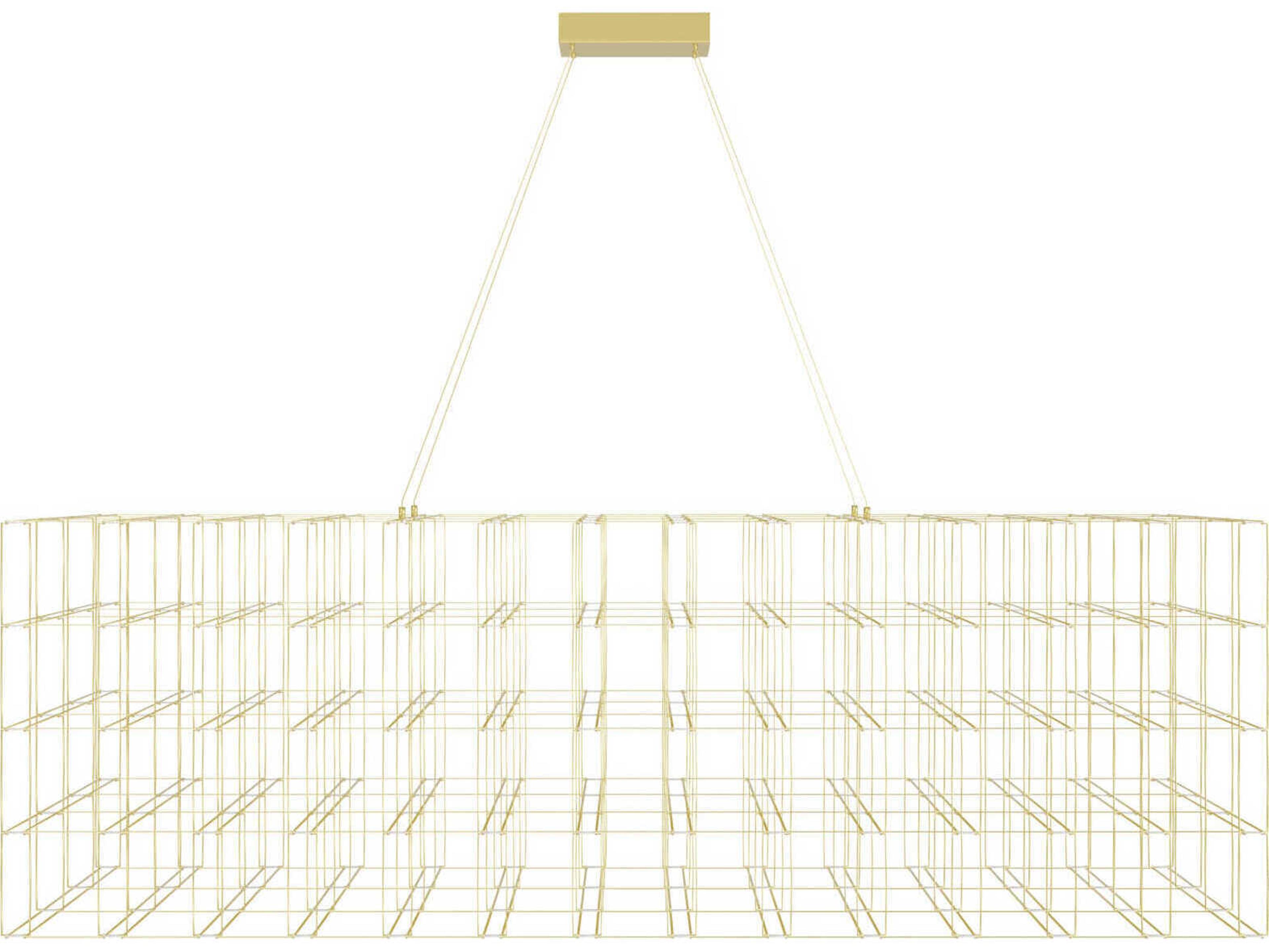 Avenue Lighting Argyle Ave 260-Light Gold Geometric Linear Island Pendant