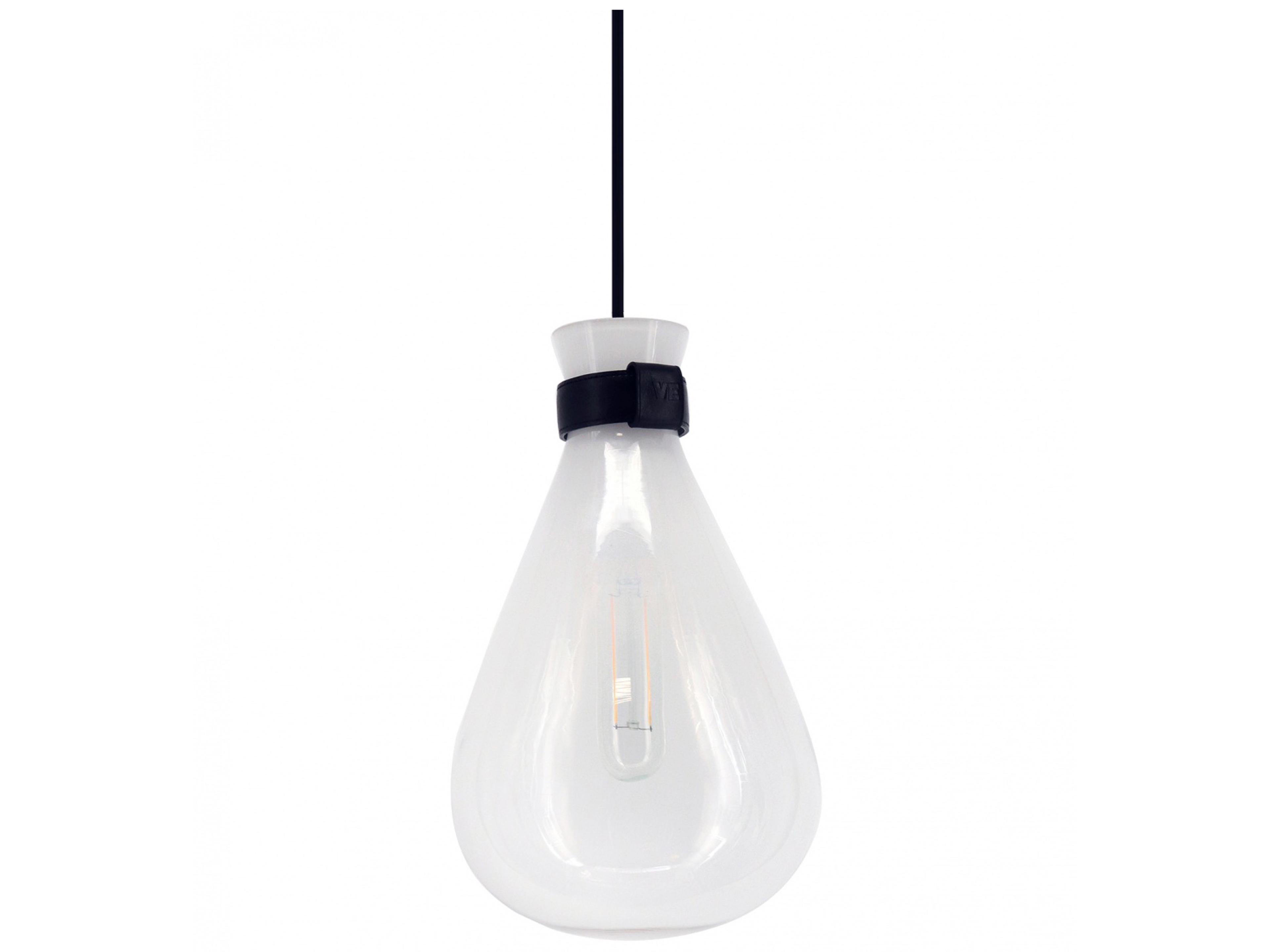 Avenue Lighting Del Mar 1-Light White Clear Mini Pendant
