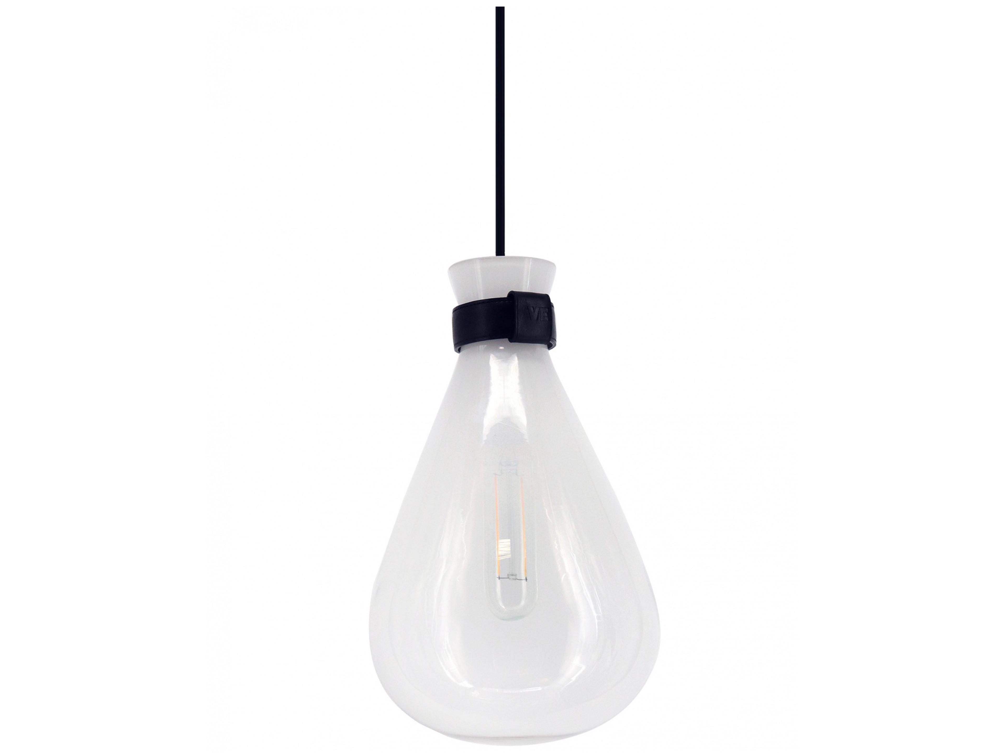 Avenue Lighting Del Mar 1-Light White Clear Mini Pendant