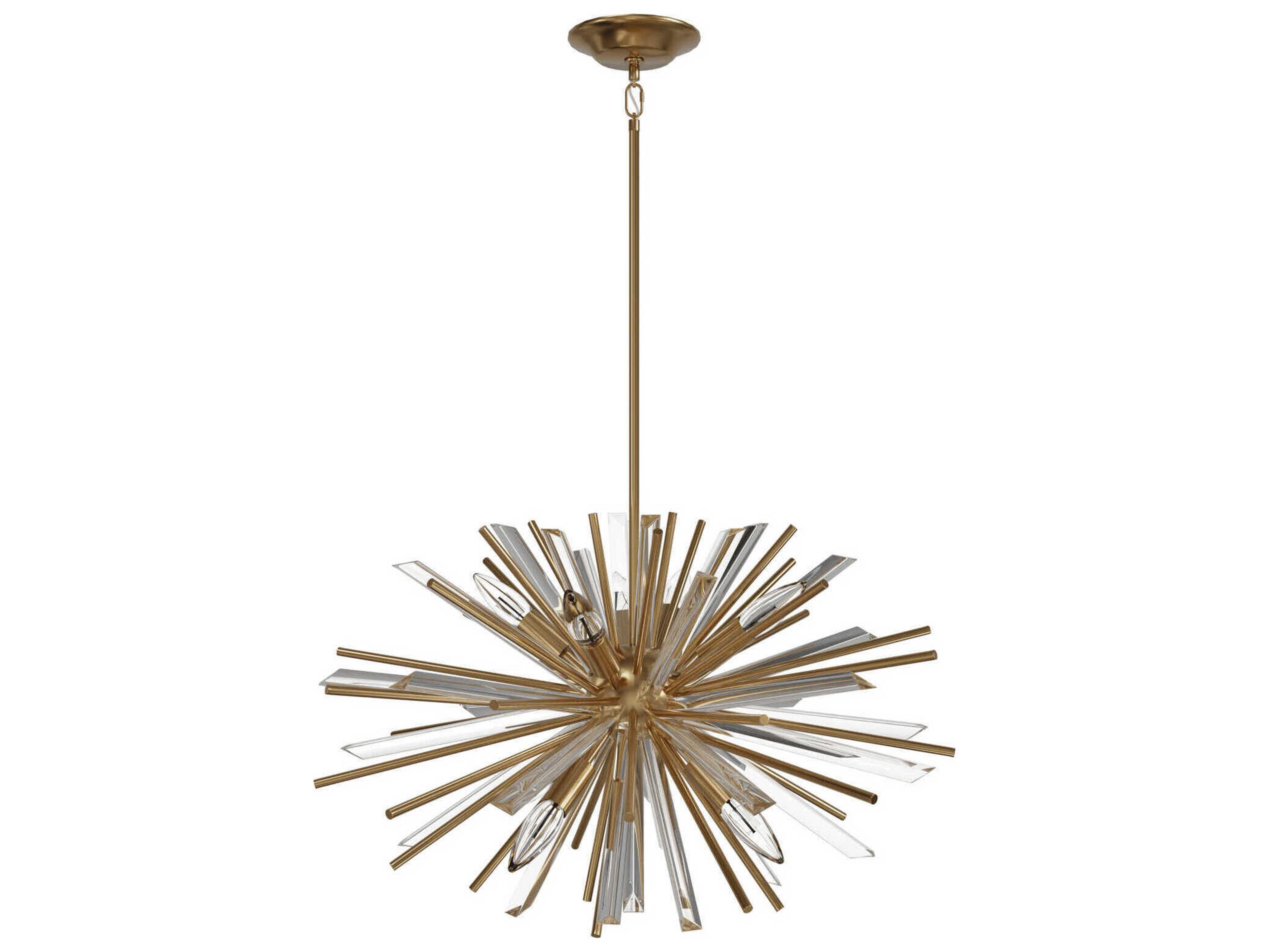 Avenue Lighting Palisades Ave 6-Light Aged Brass Sputnik Pendant