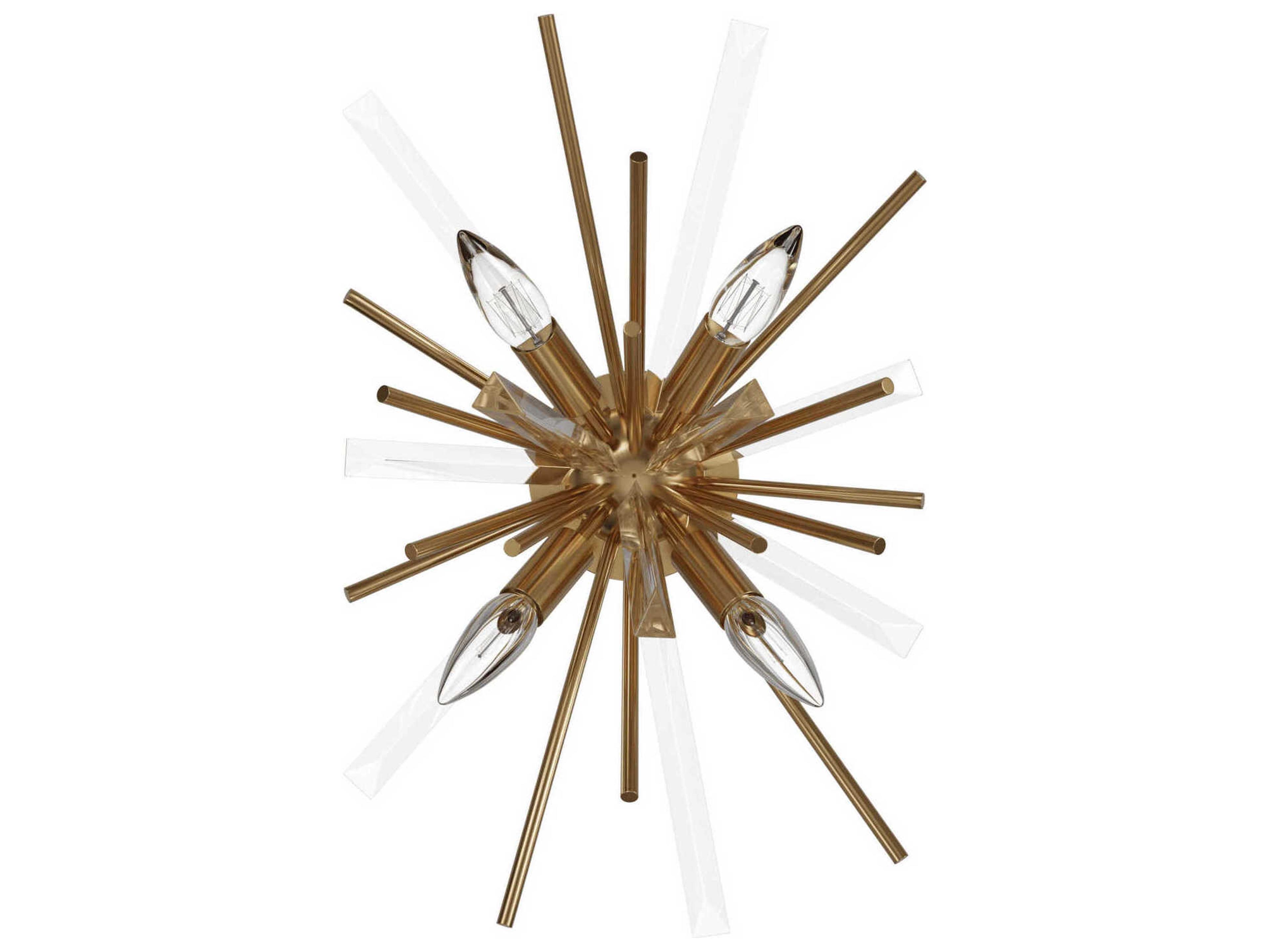 Avenue Lighting Palisades Ave 4-Light Aged Brass Wall Sconce