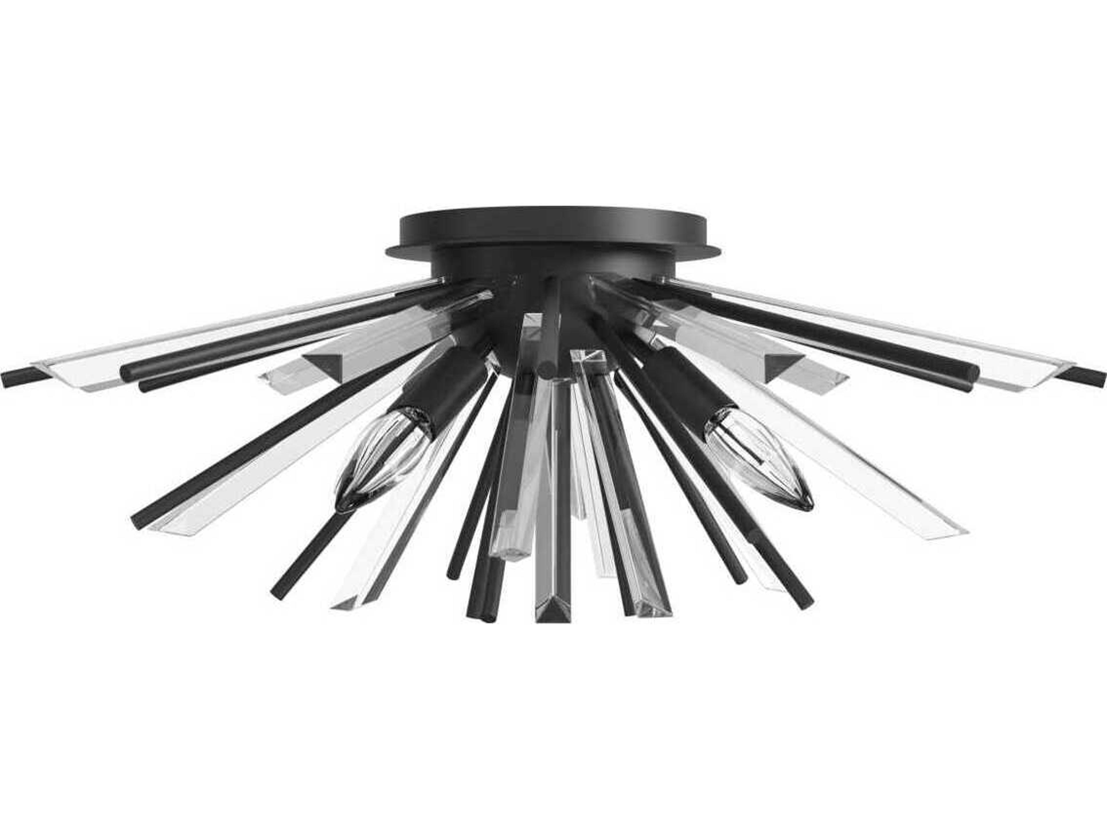 Avenue Lighting Palisades Ave 4-Light Black Sputnik Flush Mount