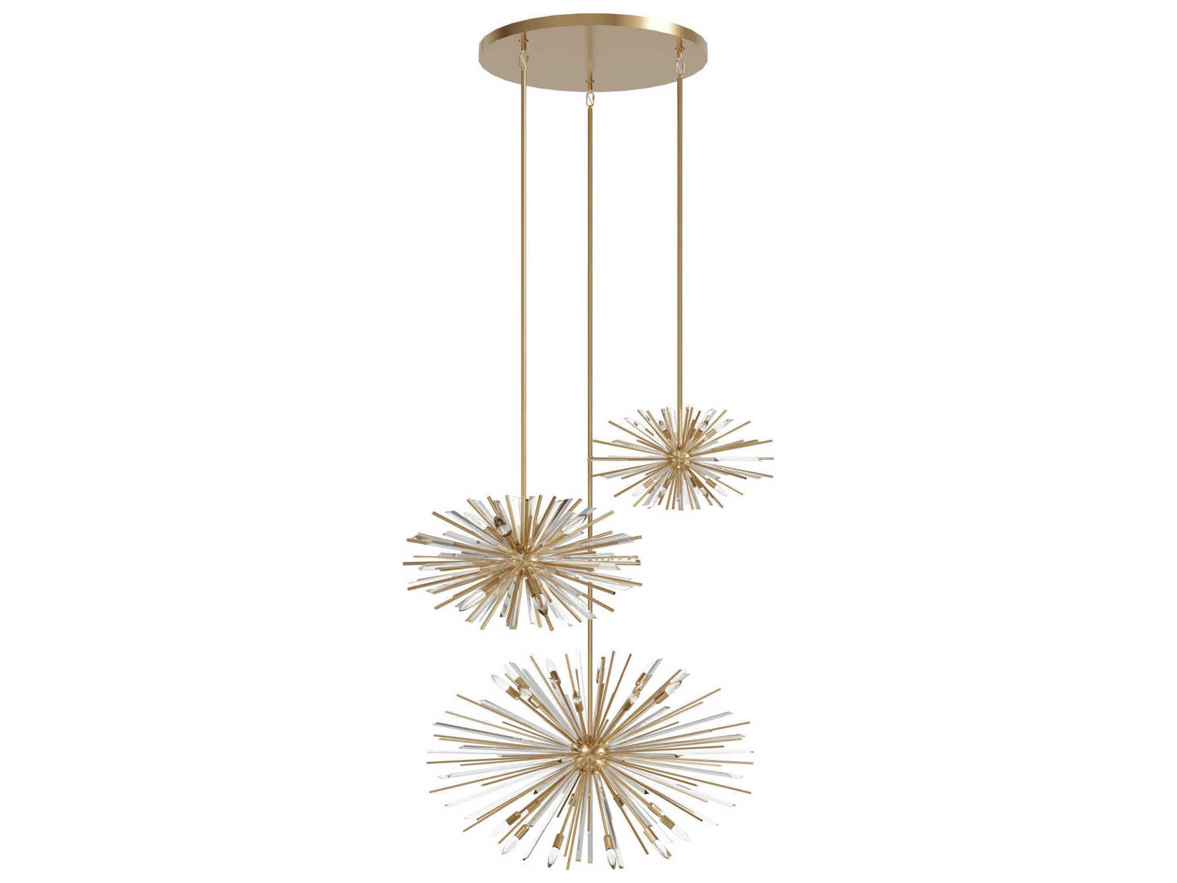 Avenue Lighting Palisades Ave 36-Light Aged Brass Sputnik Pendant