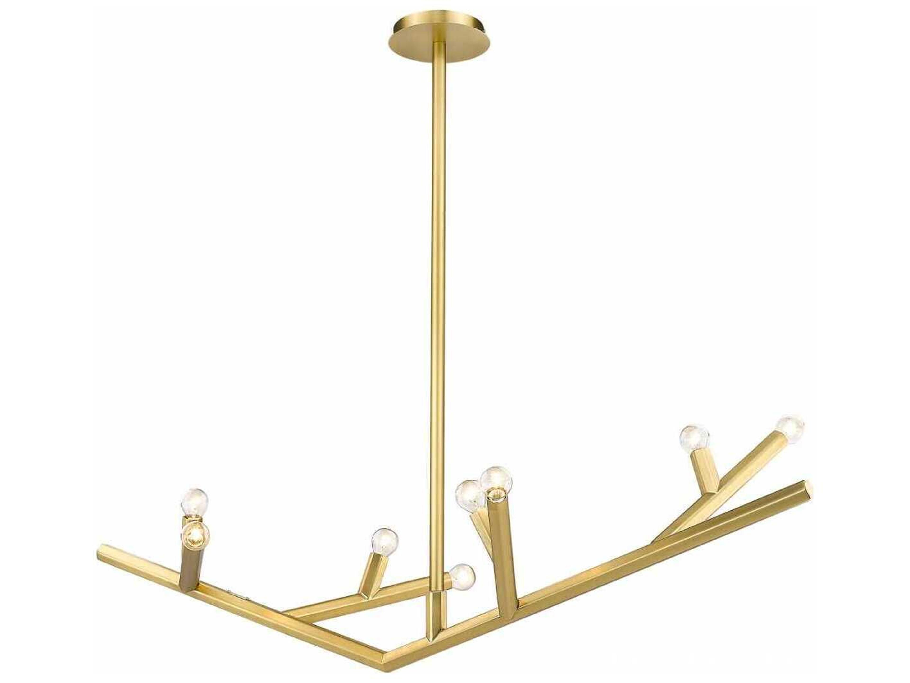 Avenue Lighting The Oaks 8-Light Brushed Brass Island Pendant