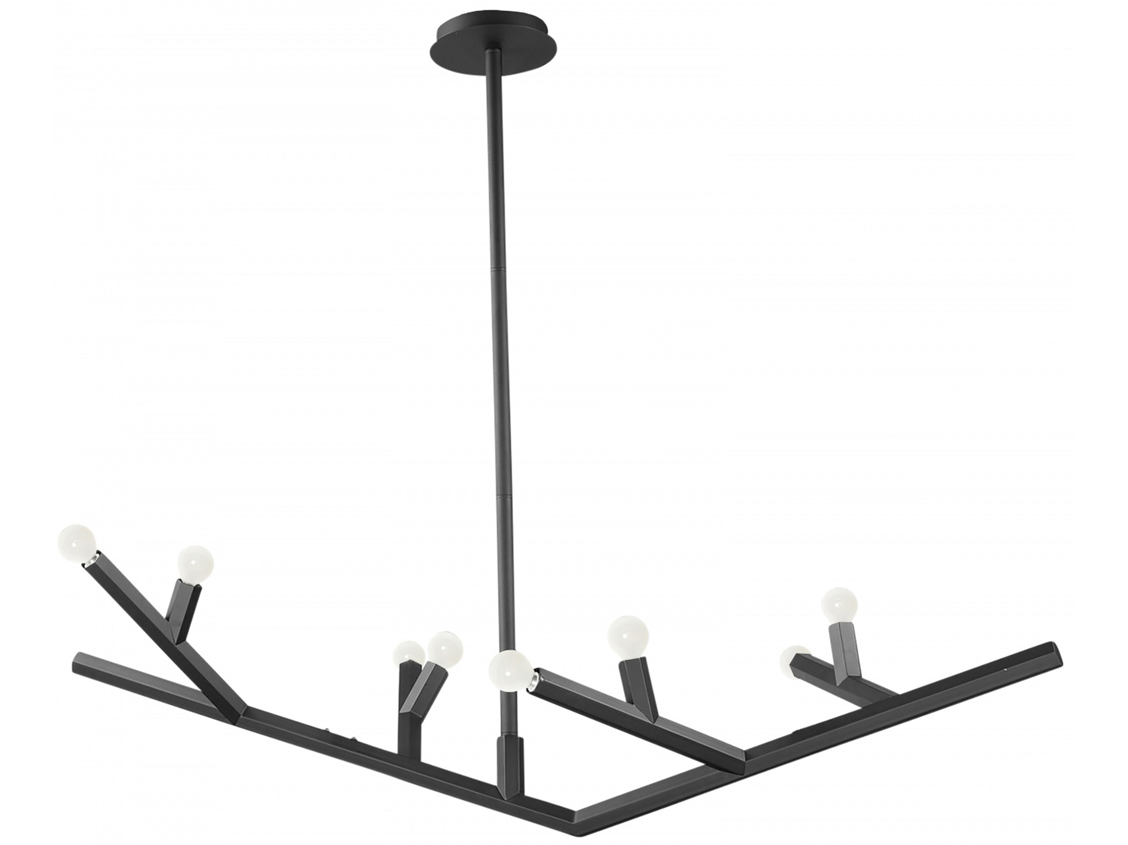 Avenue Lighting The Oaks 8-Light Black Linear Island Pendant