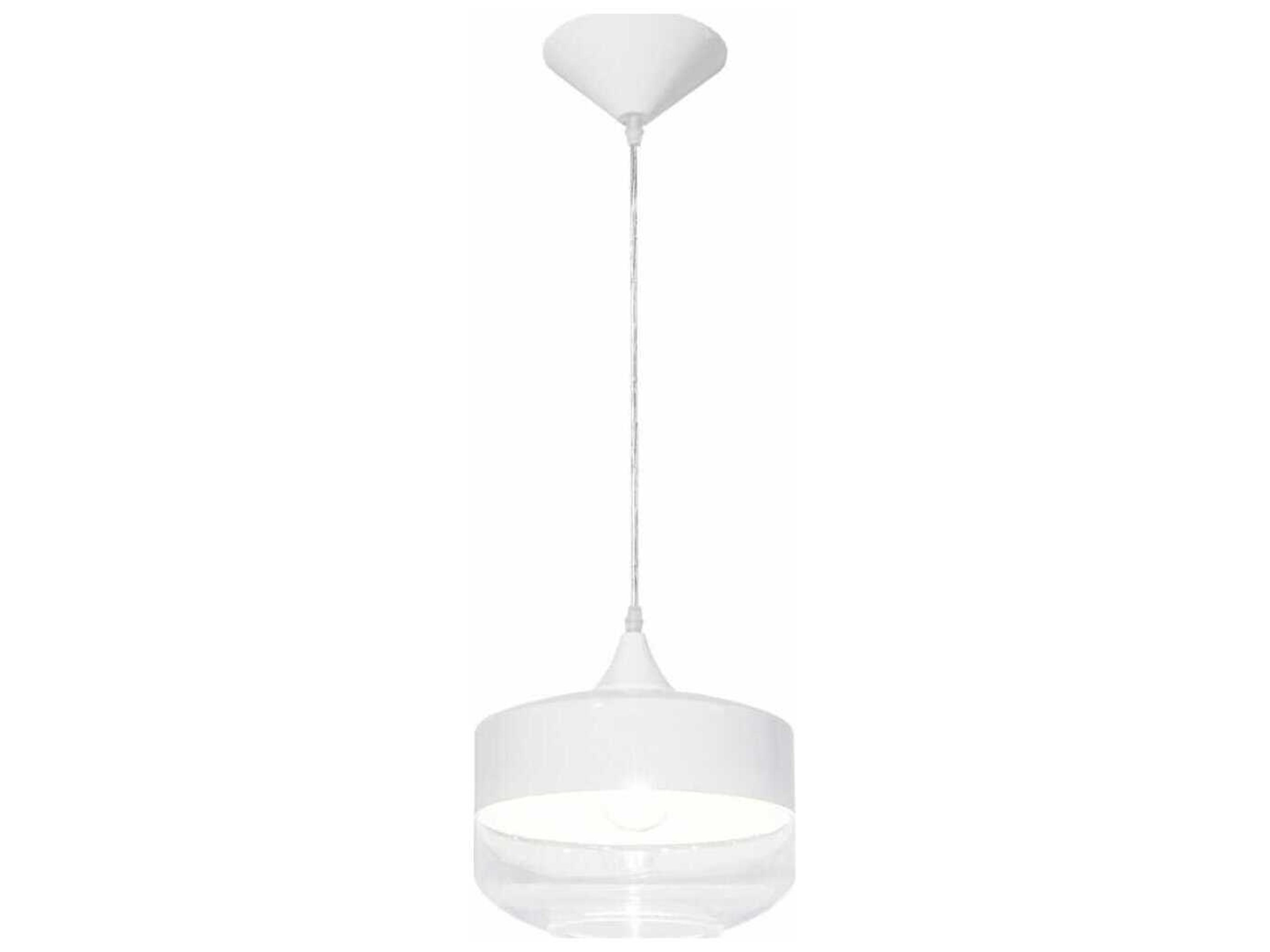 Avenue Lighting Robertson Blvd 1-Light White Mini Pendant