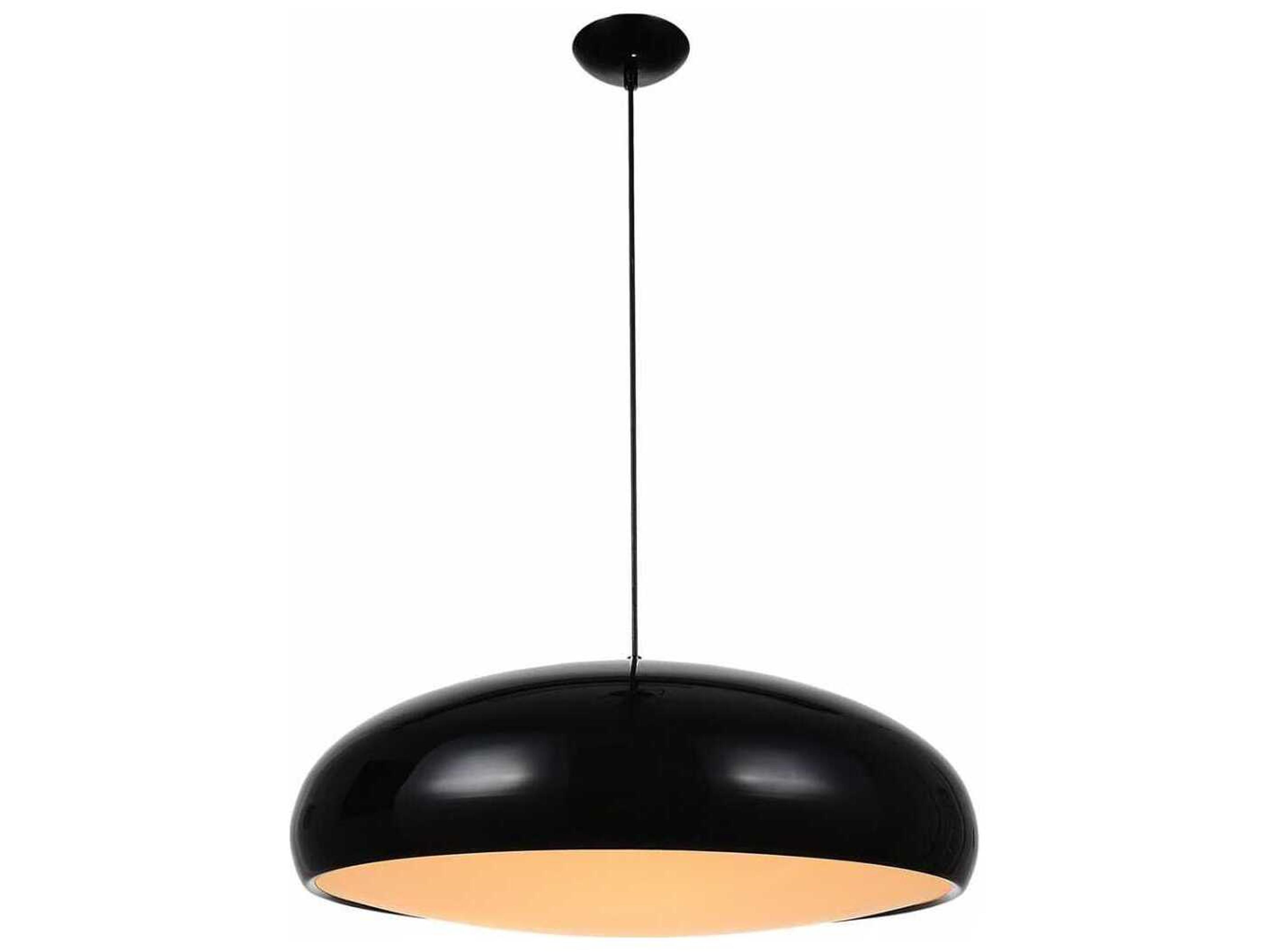 Avenue Lighting Doheny Ave 3-Light Black Dome Pendant