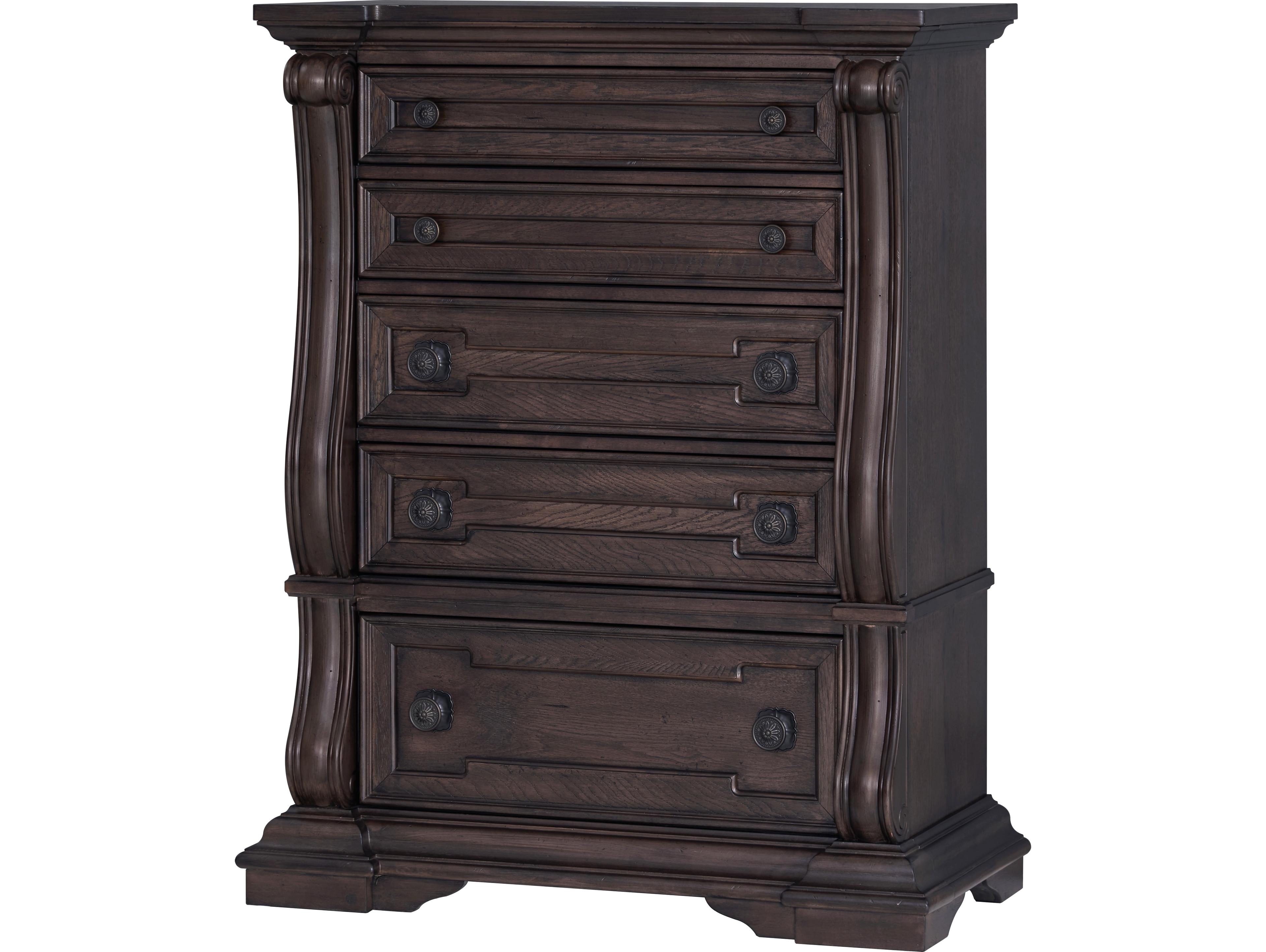 Avalon Furniture Distressed Oak Brown Hardwood Accent Chest
