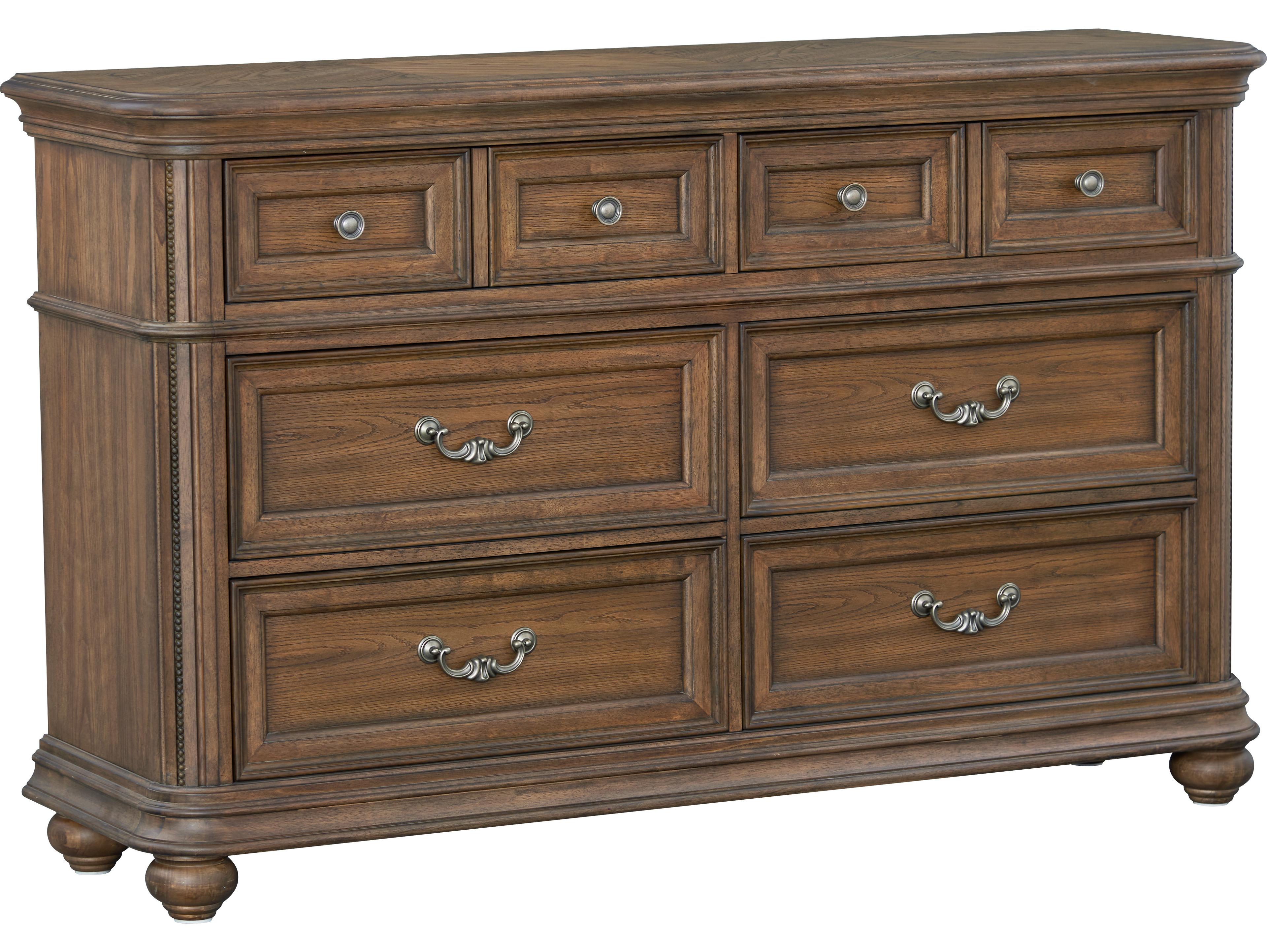 6-Drawers Birch Wood Double Dresser
