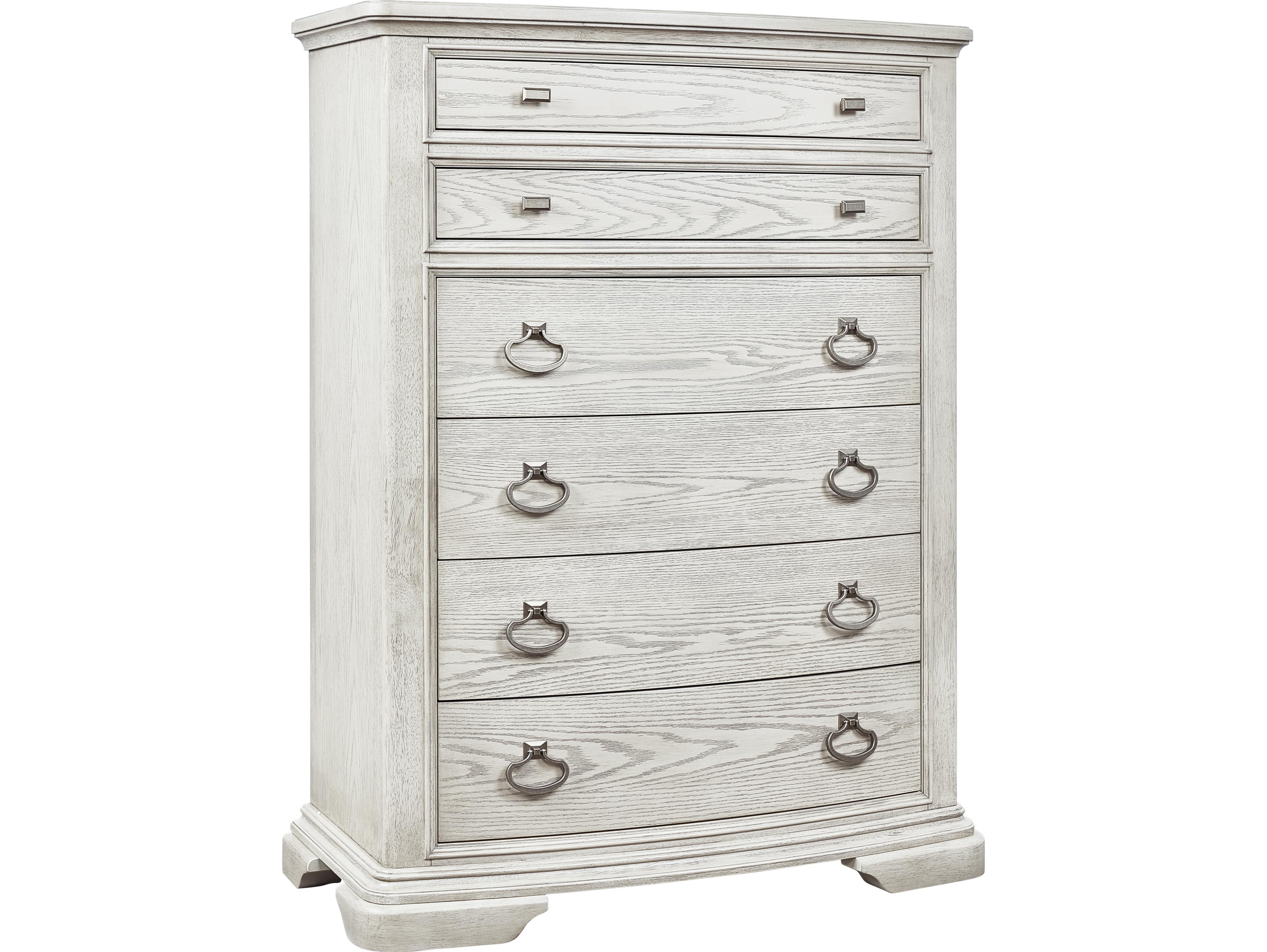 Avalon Furniture White Acacia Wood Accent Chest