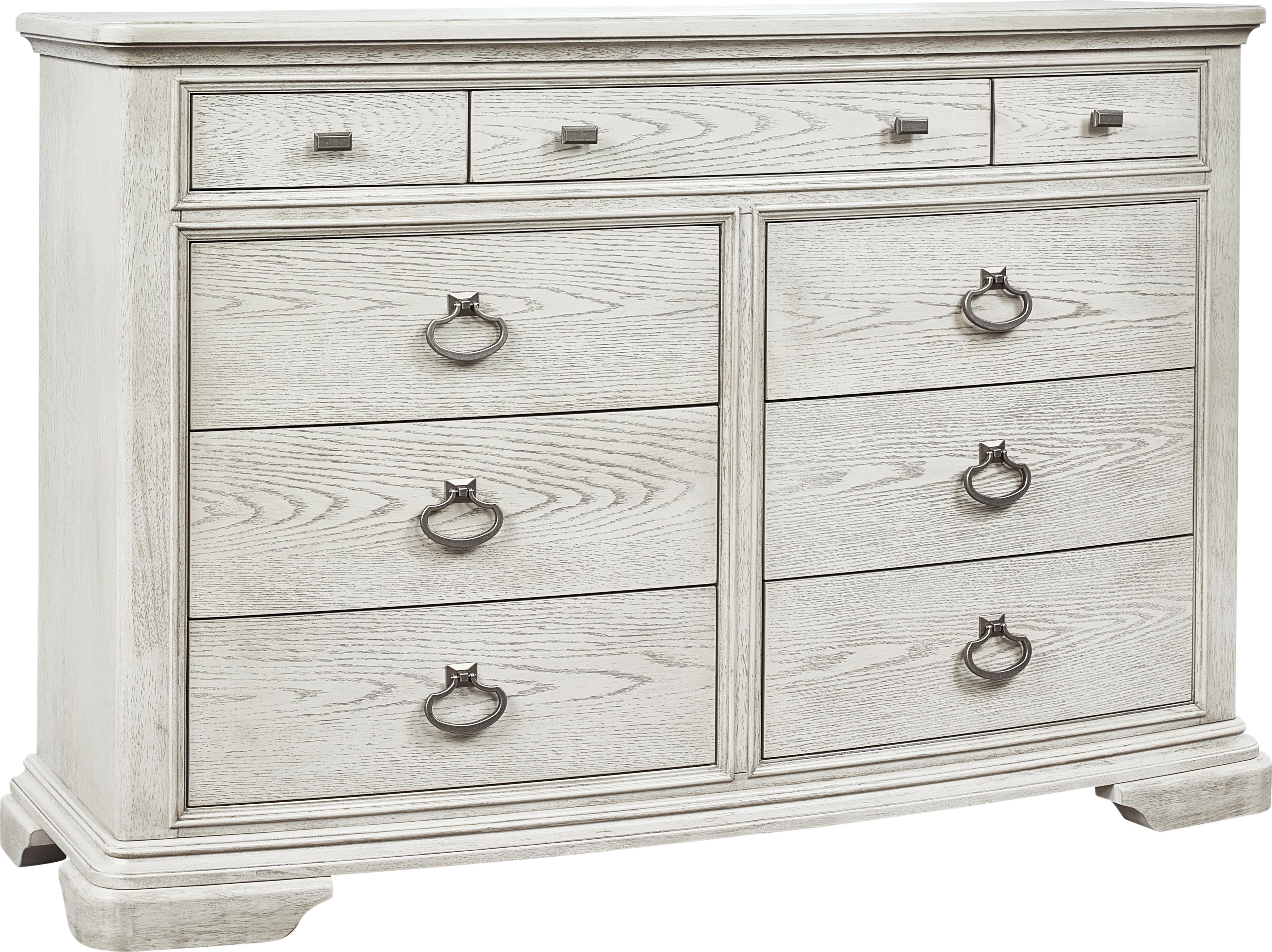 Avalon Furniture Gray Acacia Wood Double Dresser
