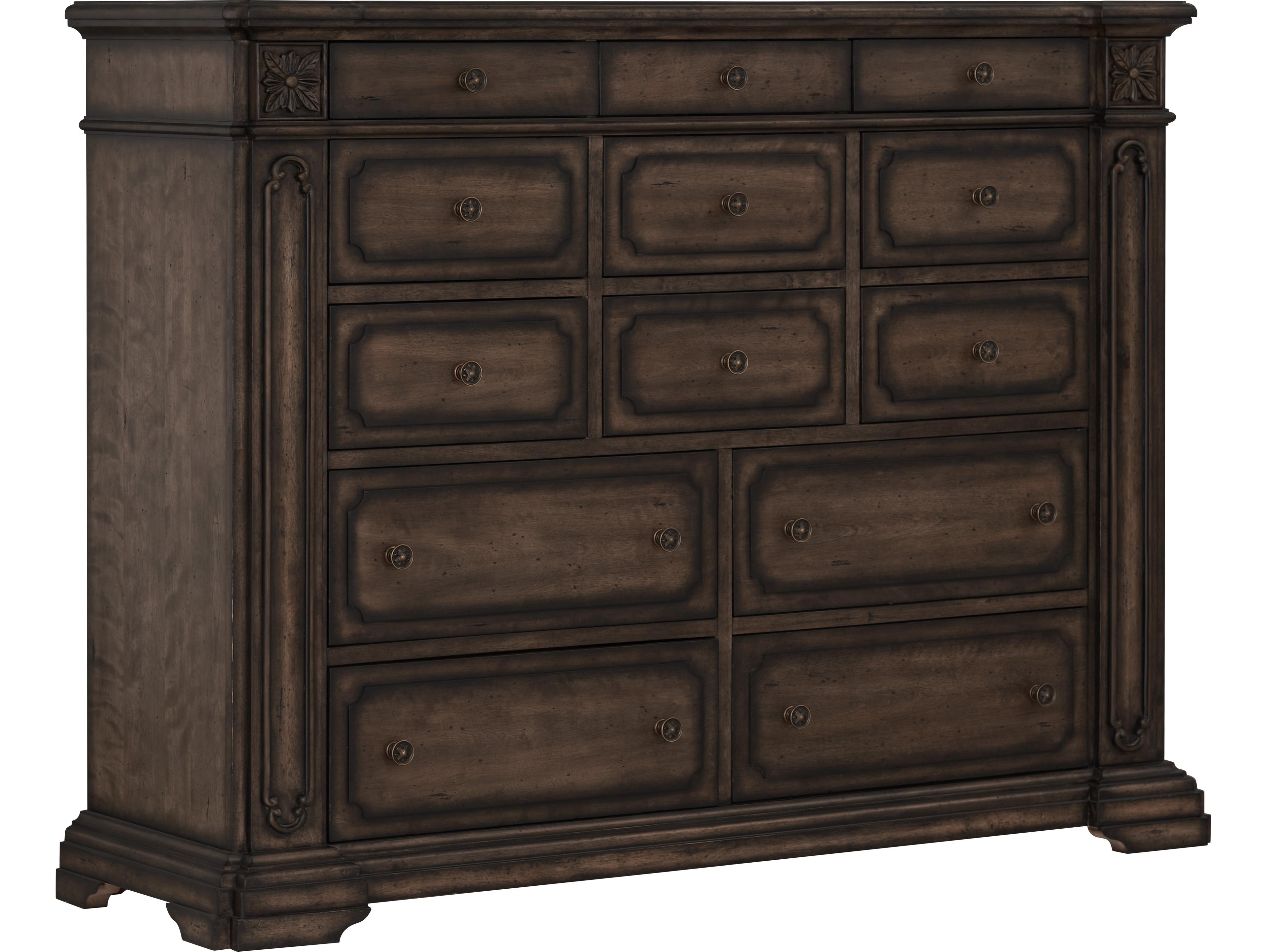 Brown Birch Wood Double Dresser