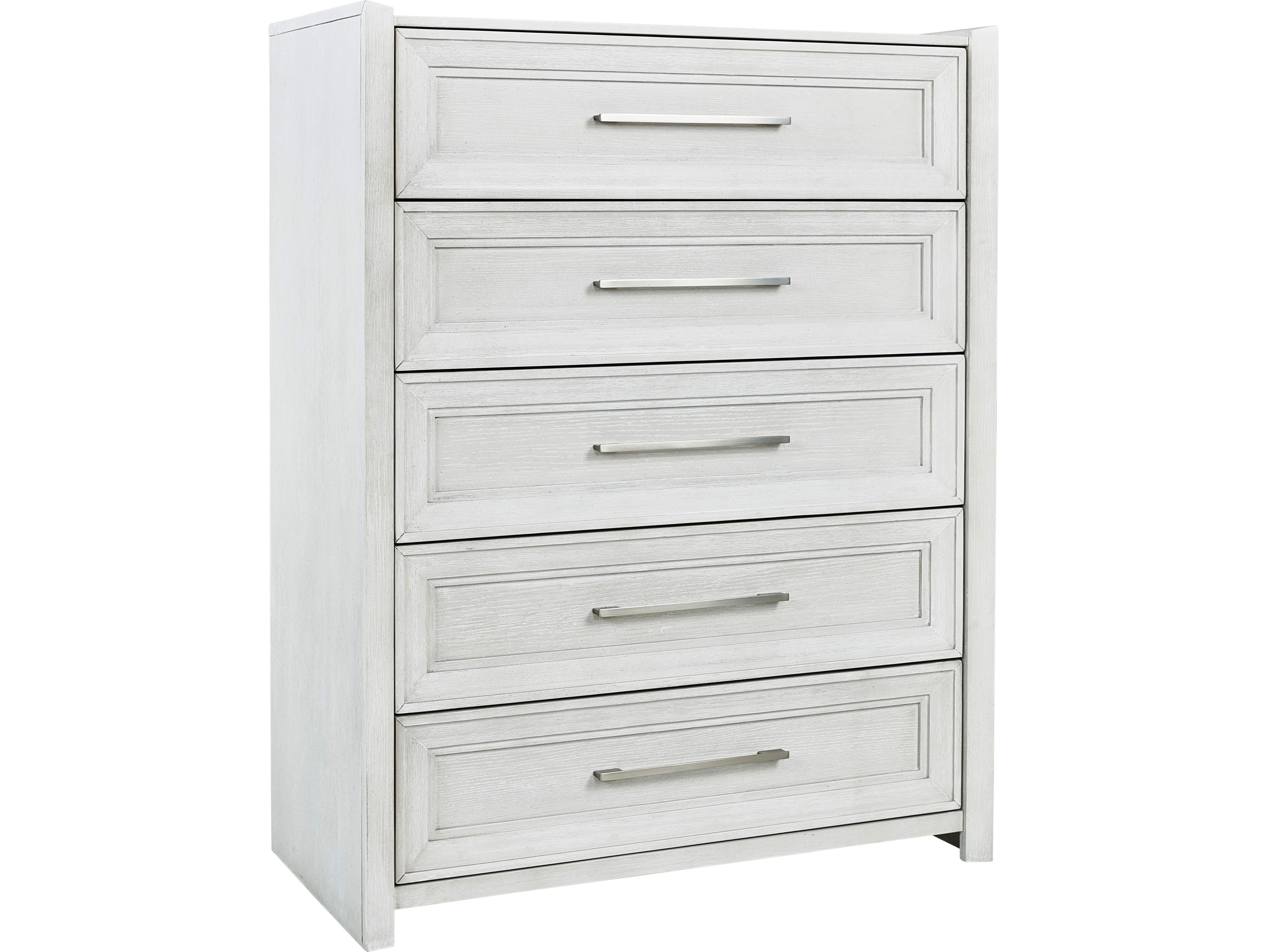 Avalon Furniture Brushed White Oak Wood Accent Chest