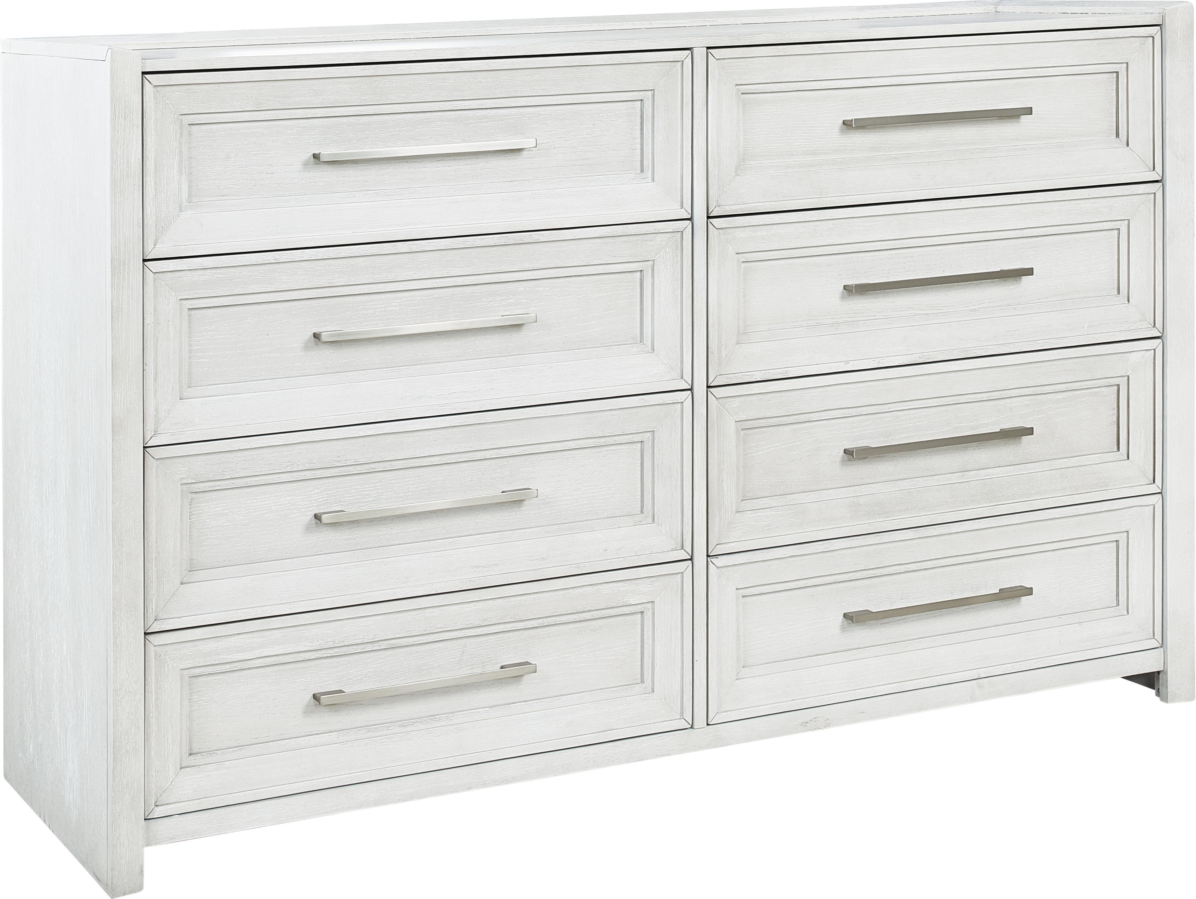 Silver Oak Wood Double Dresser