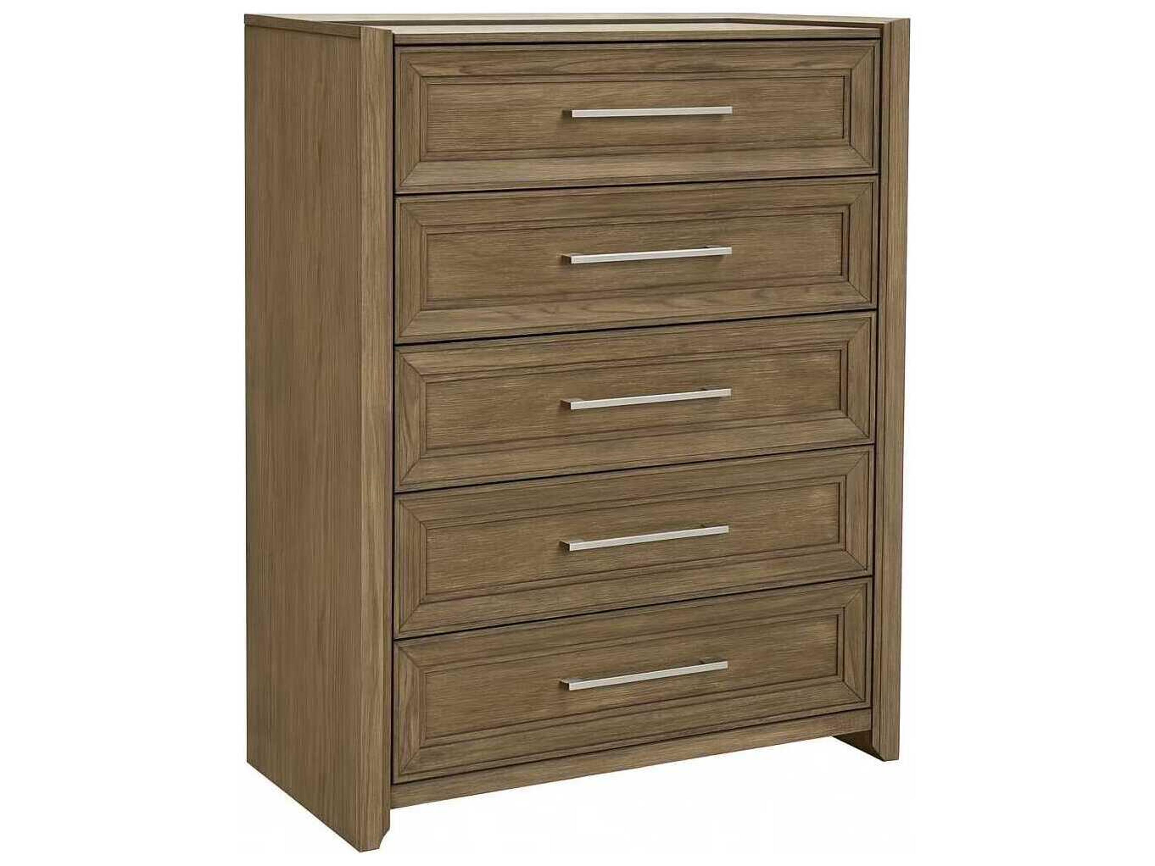 Avalon Furniture 5-Drawers Brown Oak Wood Dresser